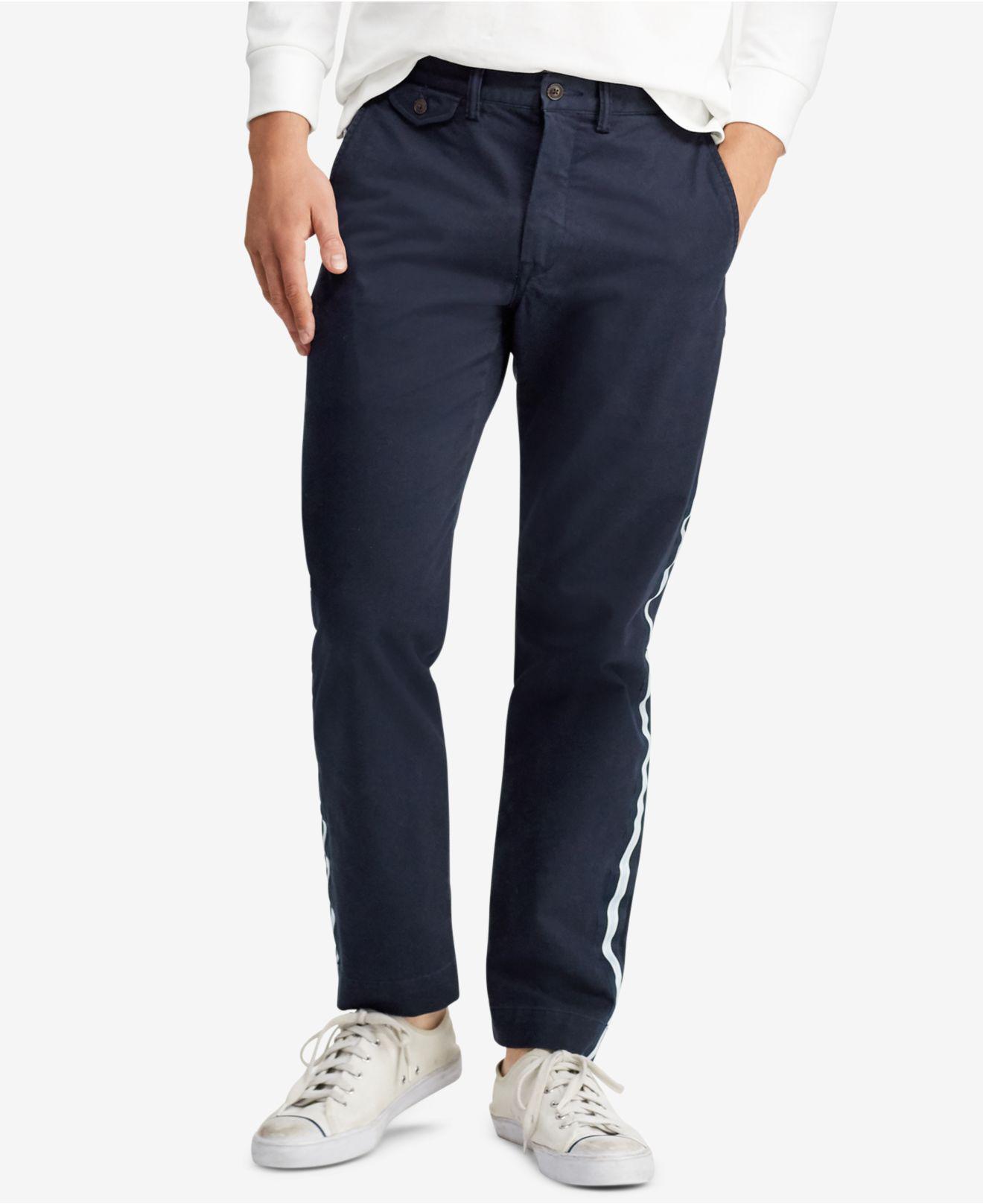 Lyst - Polo Ralph Lauren Stretch Straight Fit Chino Pants in Blue for ...