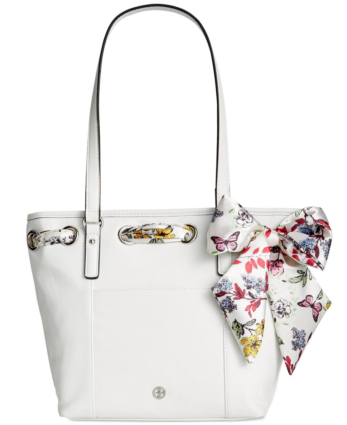 giani bernini white shoulder bag