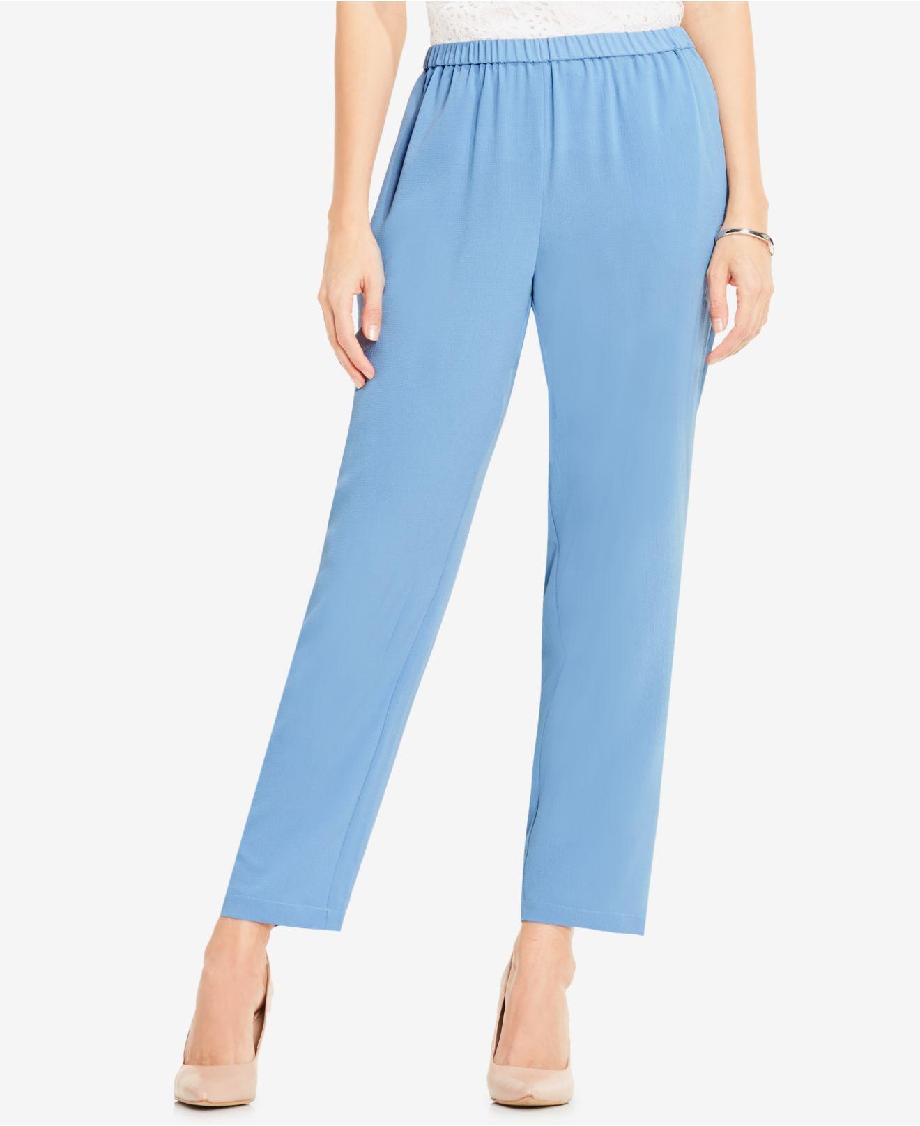 Lyst - Vince Camuto Crepe Pull-on Pants in Blue