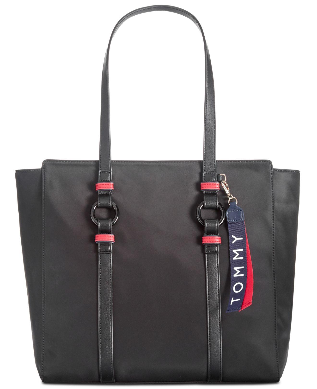 Tommy Hilfiger Leona Nylon Tote In Black Lyst