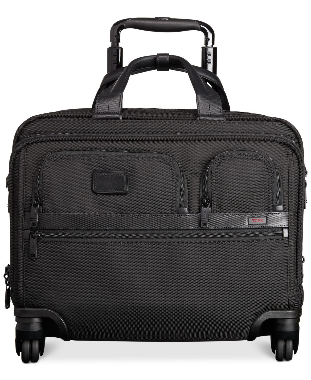 Lyst Tumi Alpha 4 Wheel Deluxe Brief With Laptop Case in Black for Men