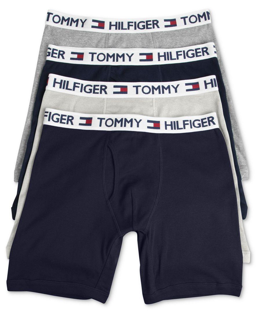 Lyst Tommy Hilfiger Men S Underwear Cotton Boxer Brief 4 Pack In Red For Men