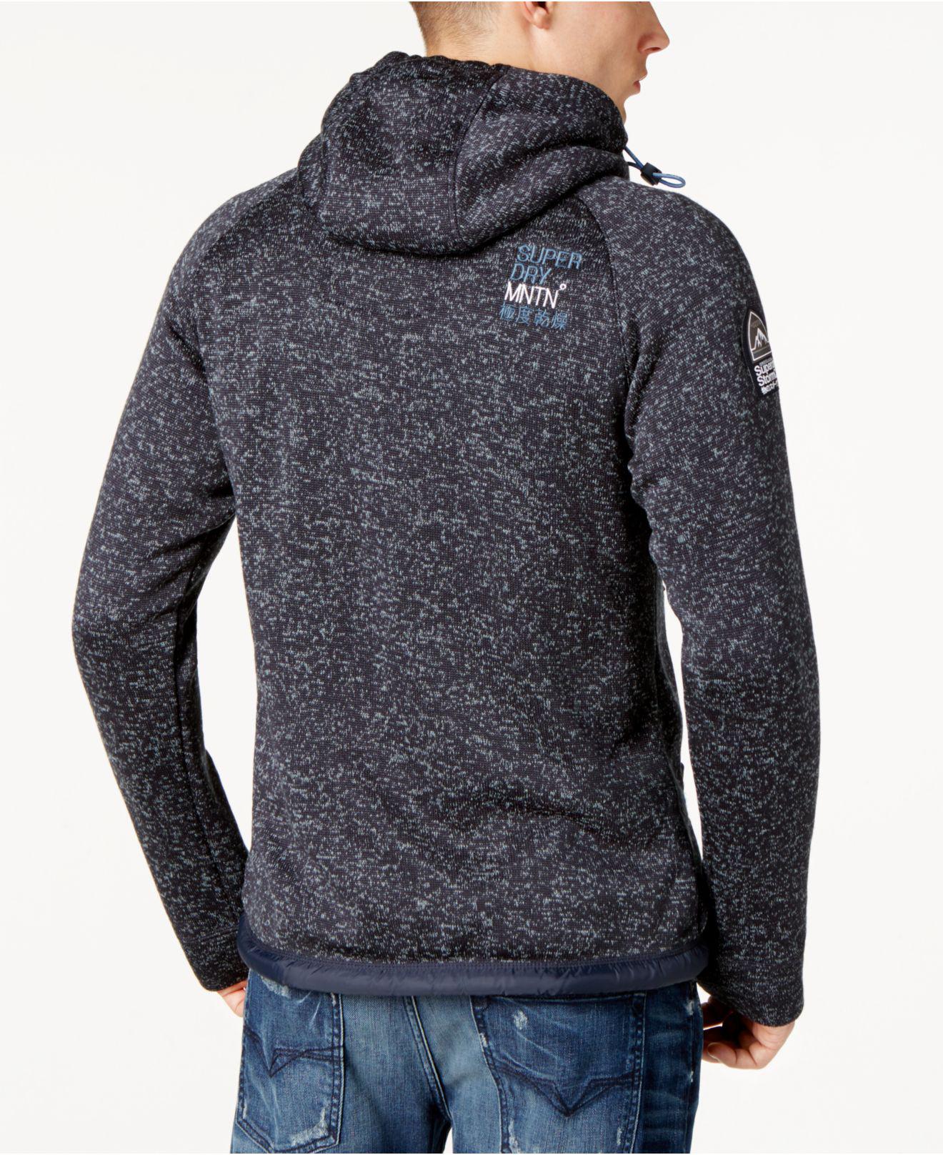 Superdry Men's Hooded Sweater-jacket in Blue for Men | Lyst