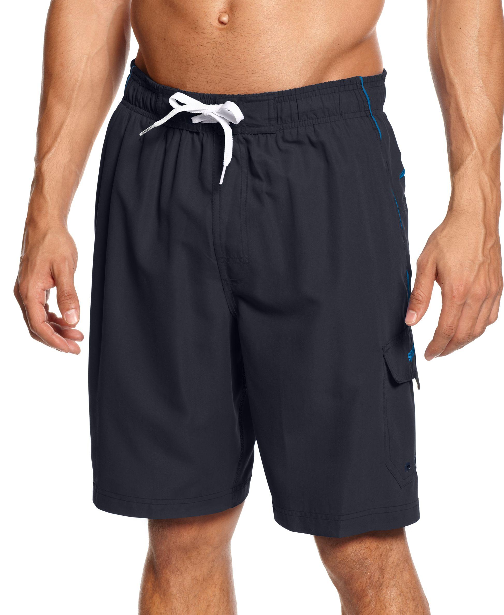 Speedo Men's Performance Marina Swim Trunks, 9" in Black for Men Lyst