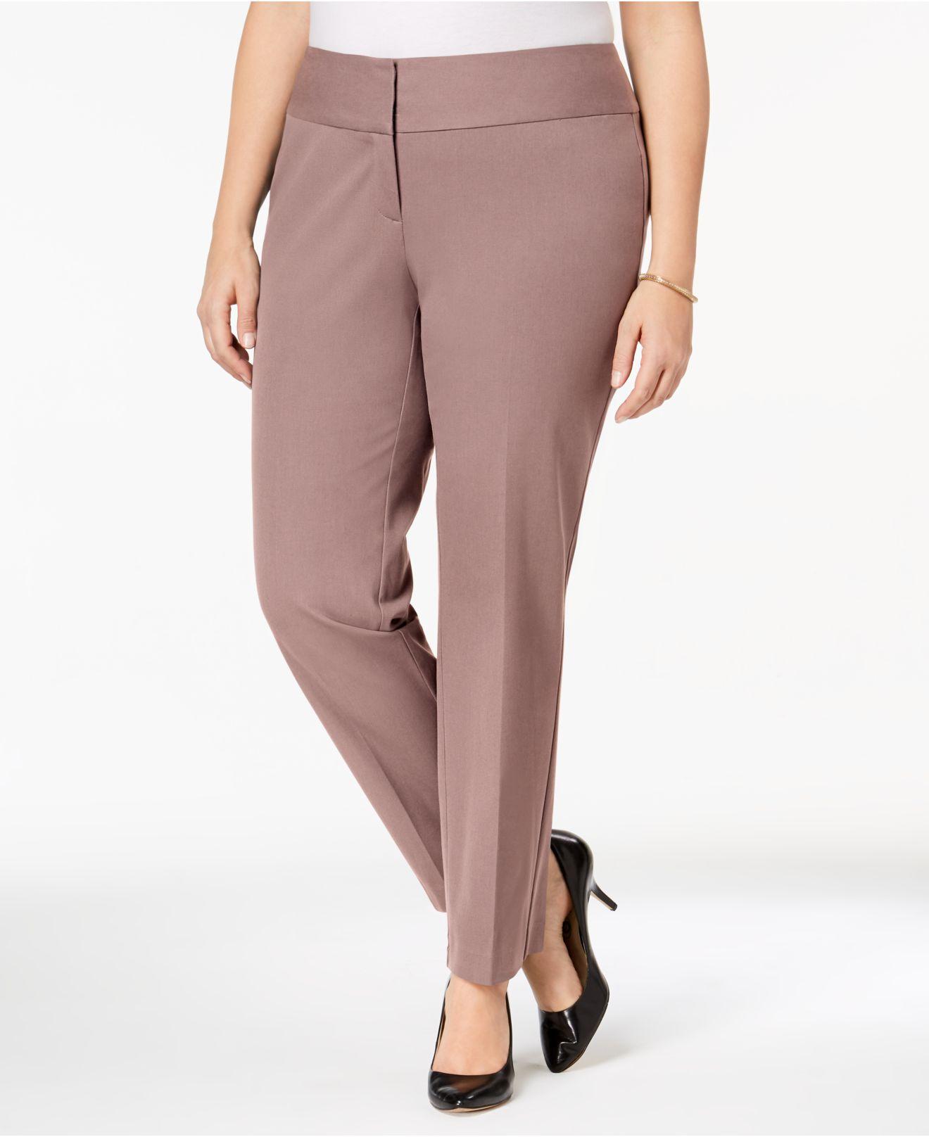 Lyst - Alfani Plus & Petite Plus Size Slim Pants, Created For Macy's ...