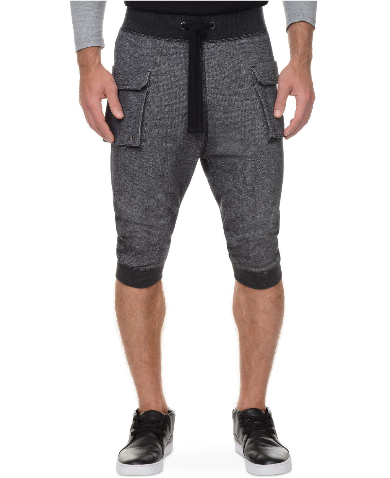 Lyst - 2Xist Athleisure Men's Cropped Cargo Pants in Black for Men