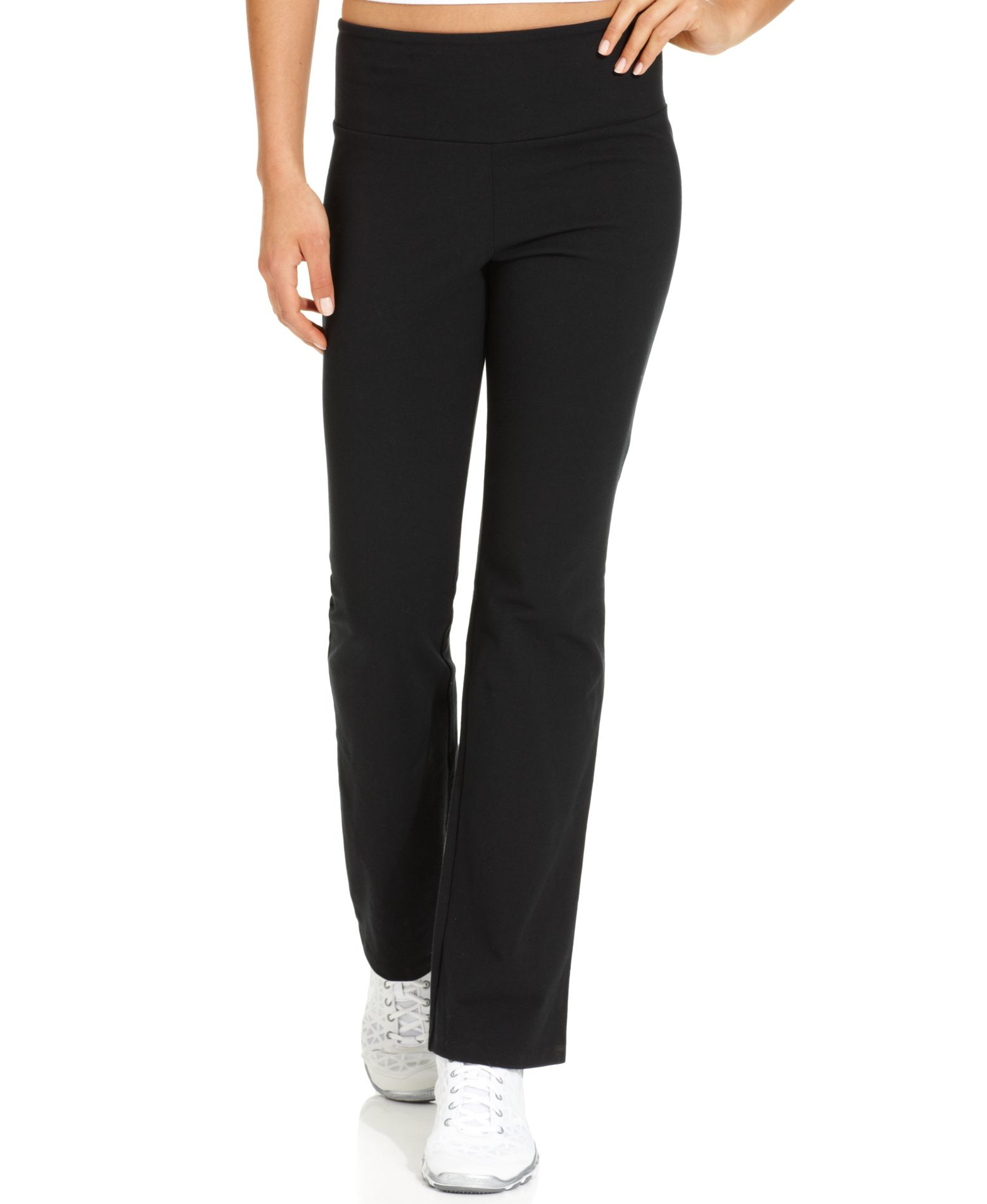 Style & co. Tummy-control Bootcut Pull-on Pants in Black | Lyst
