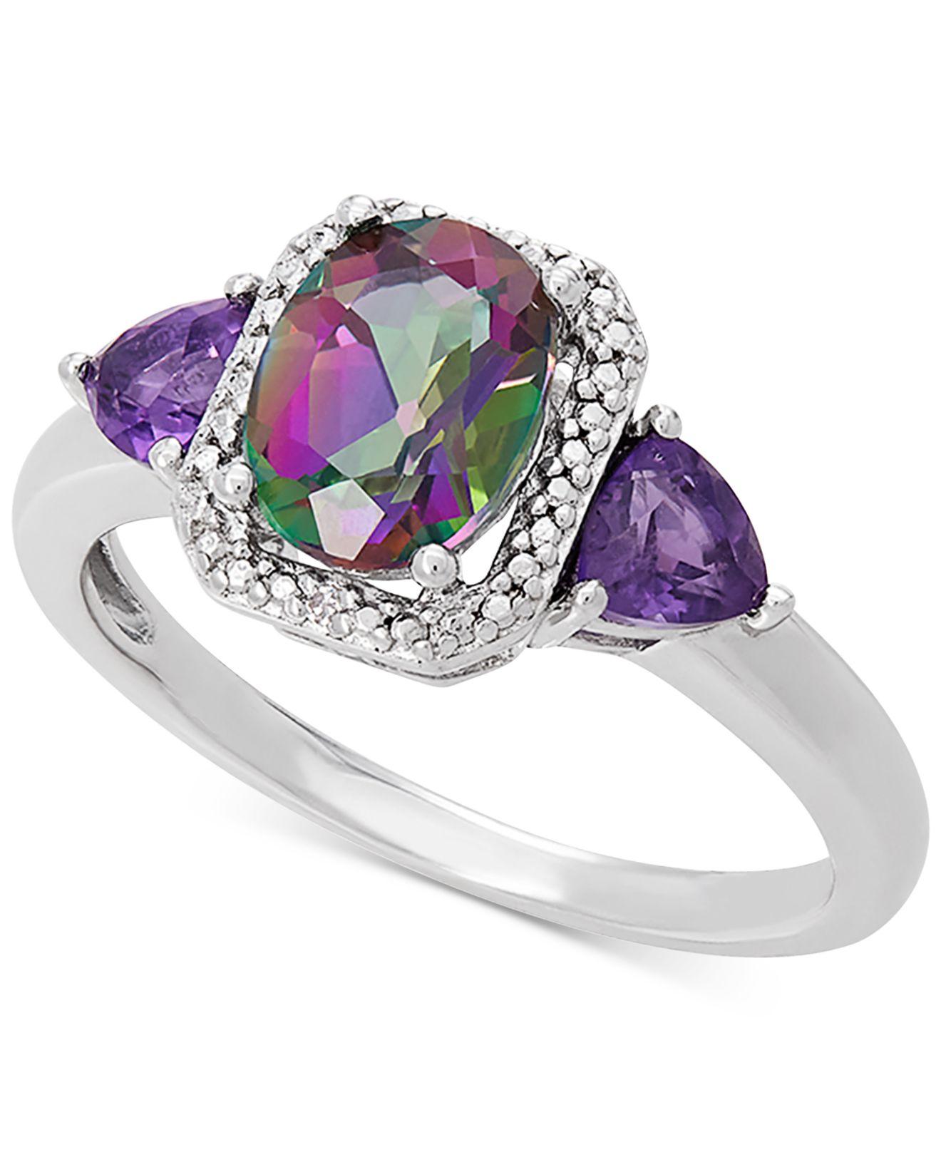 Macy's Multigemstone (19/10 Ct. T.w.) & Diamond Accent Statement Ring