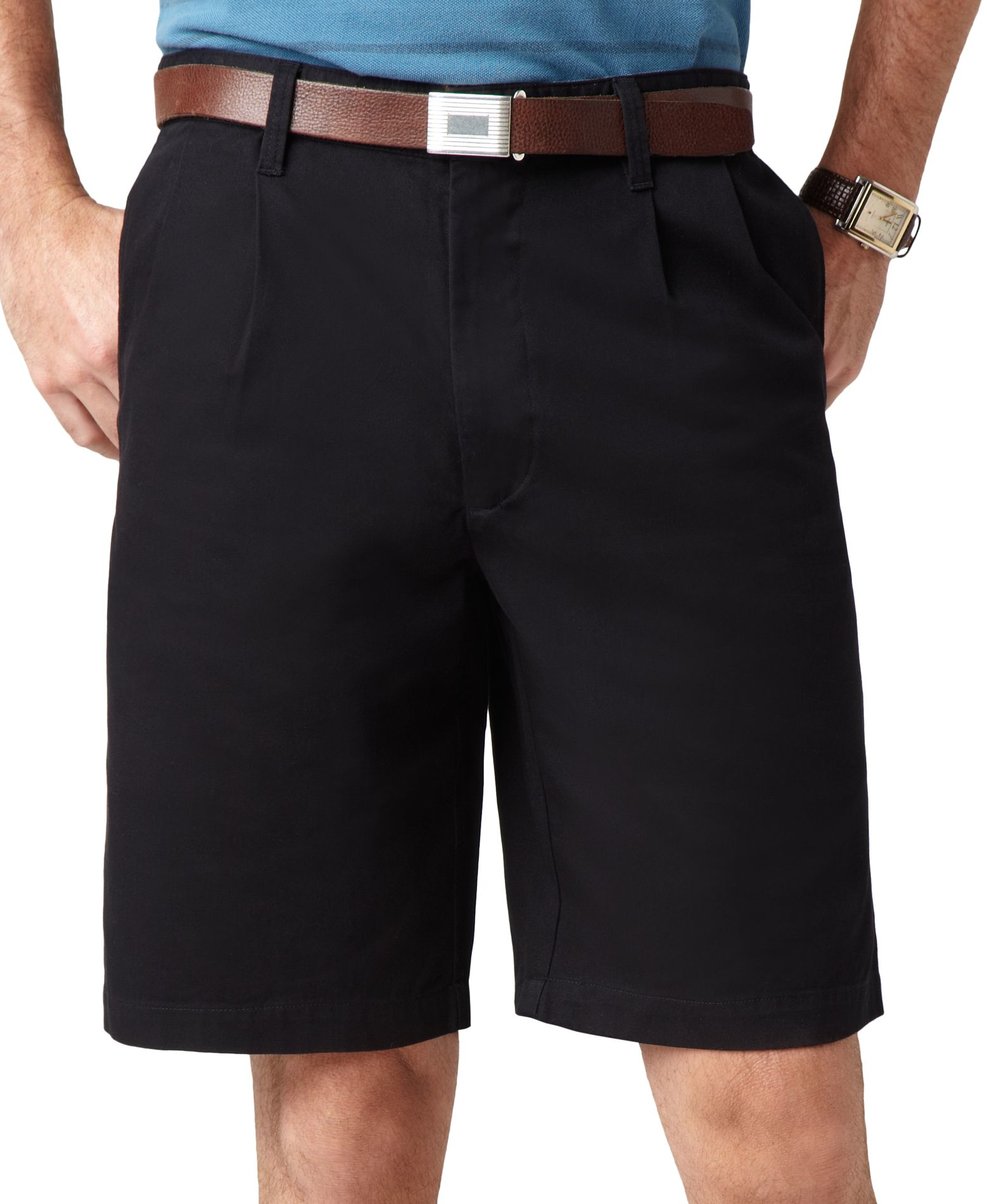 black docker shorts