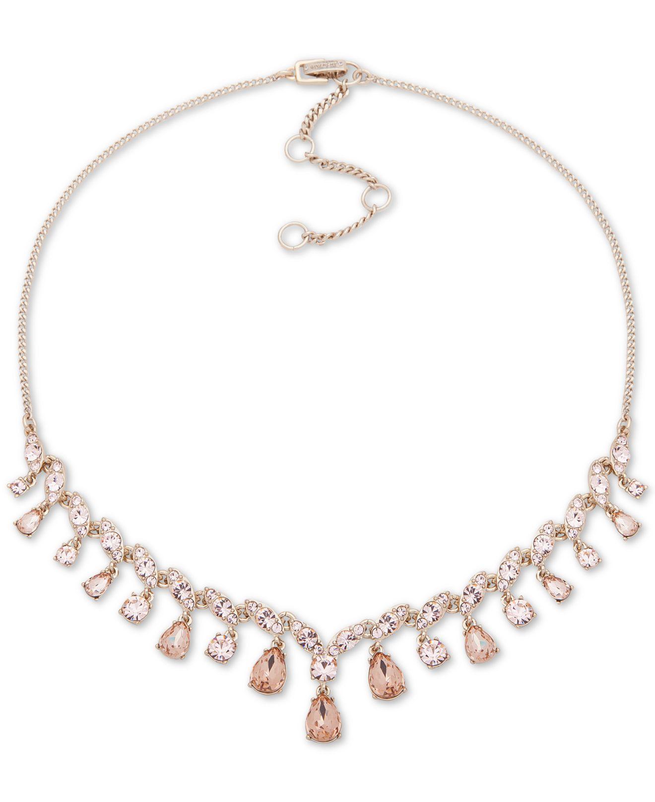 Lyst - Givenchy Silver-tone Crystal Statement Necklace, 16 ...
