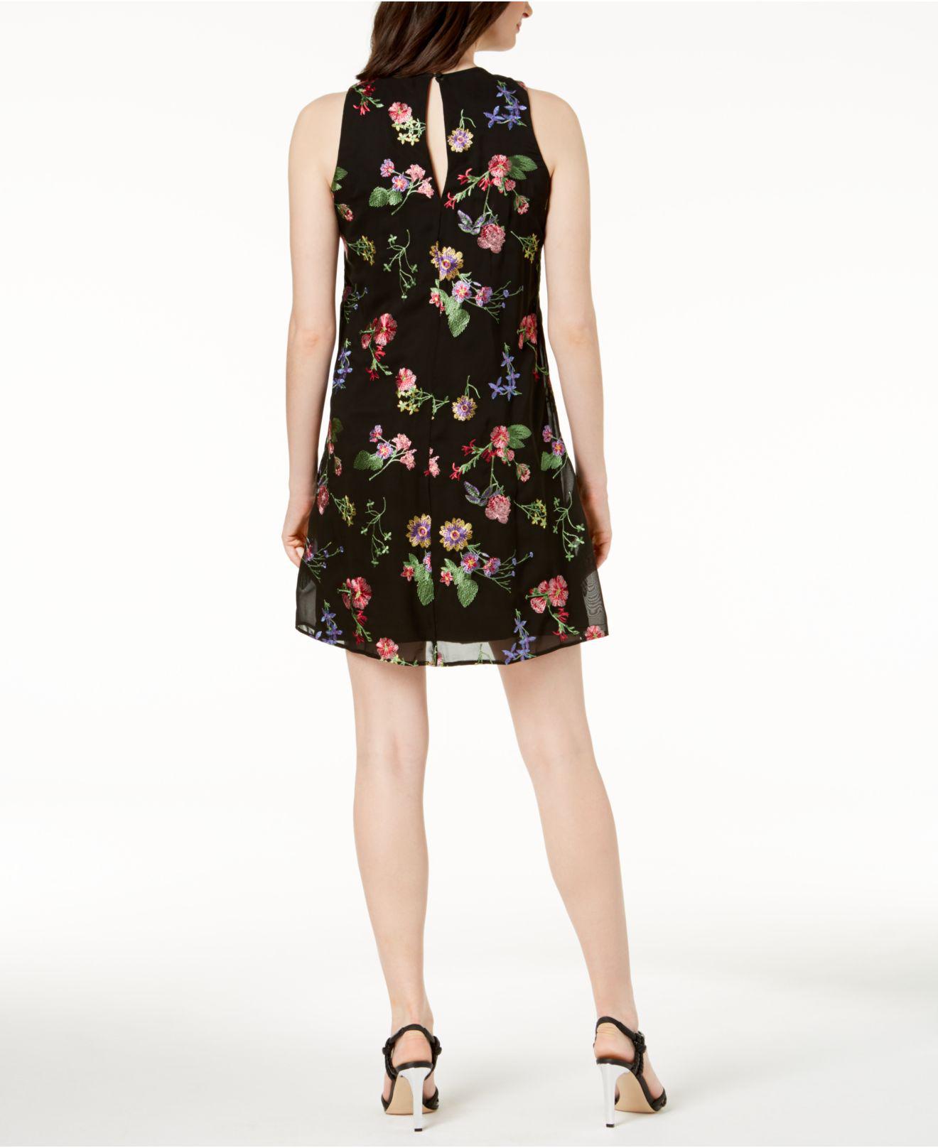 Calvin Klein Petite Floral Embroidered Shift Dress in ...