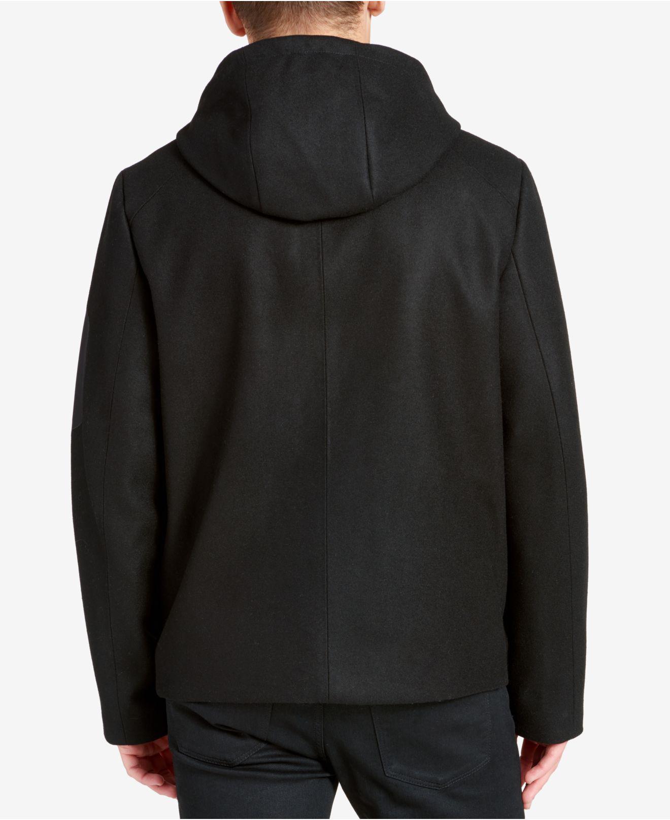 Lyst - Dkny Men's Mixed-media Hooded Performance Jacket in Black for Men