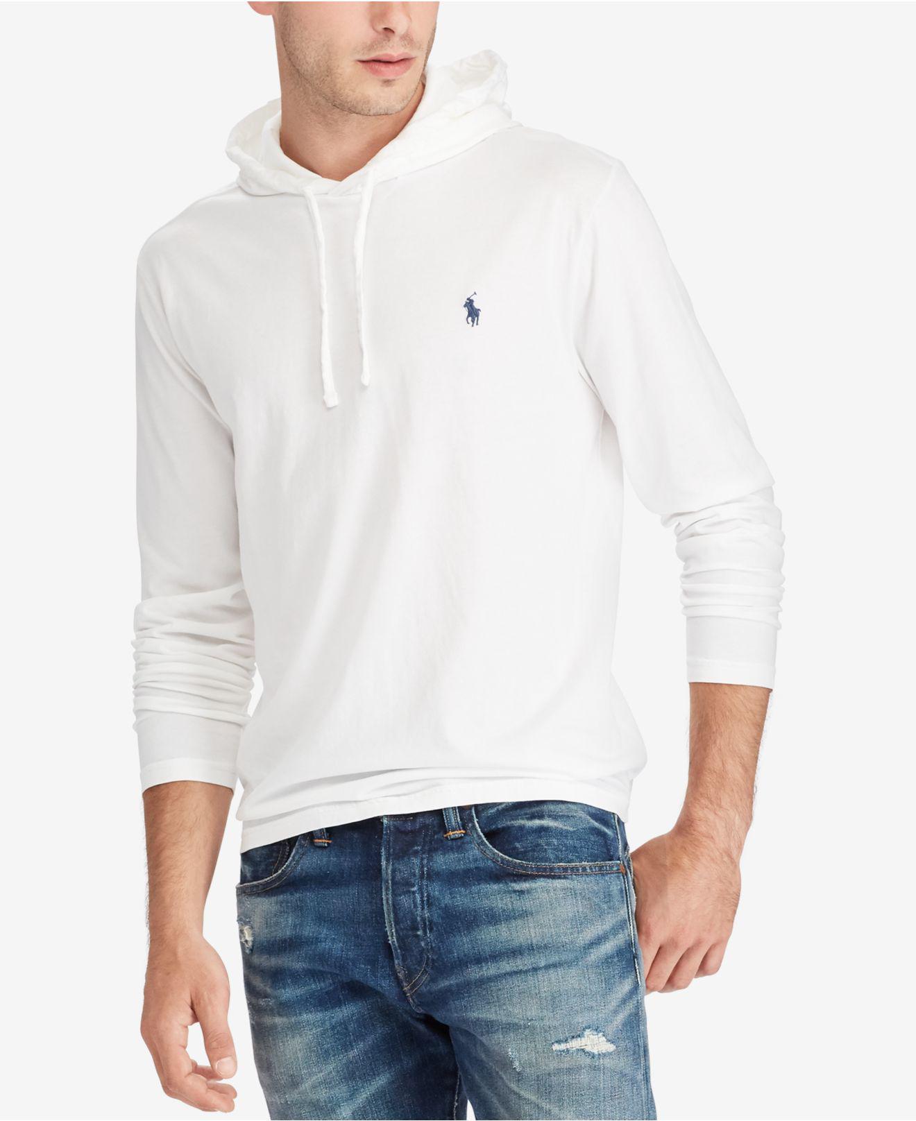 mens white ralph lauren hoodie