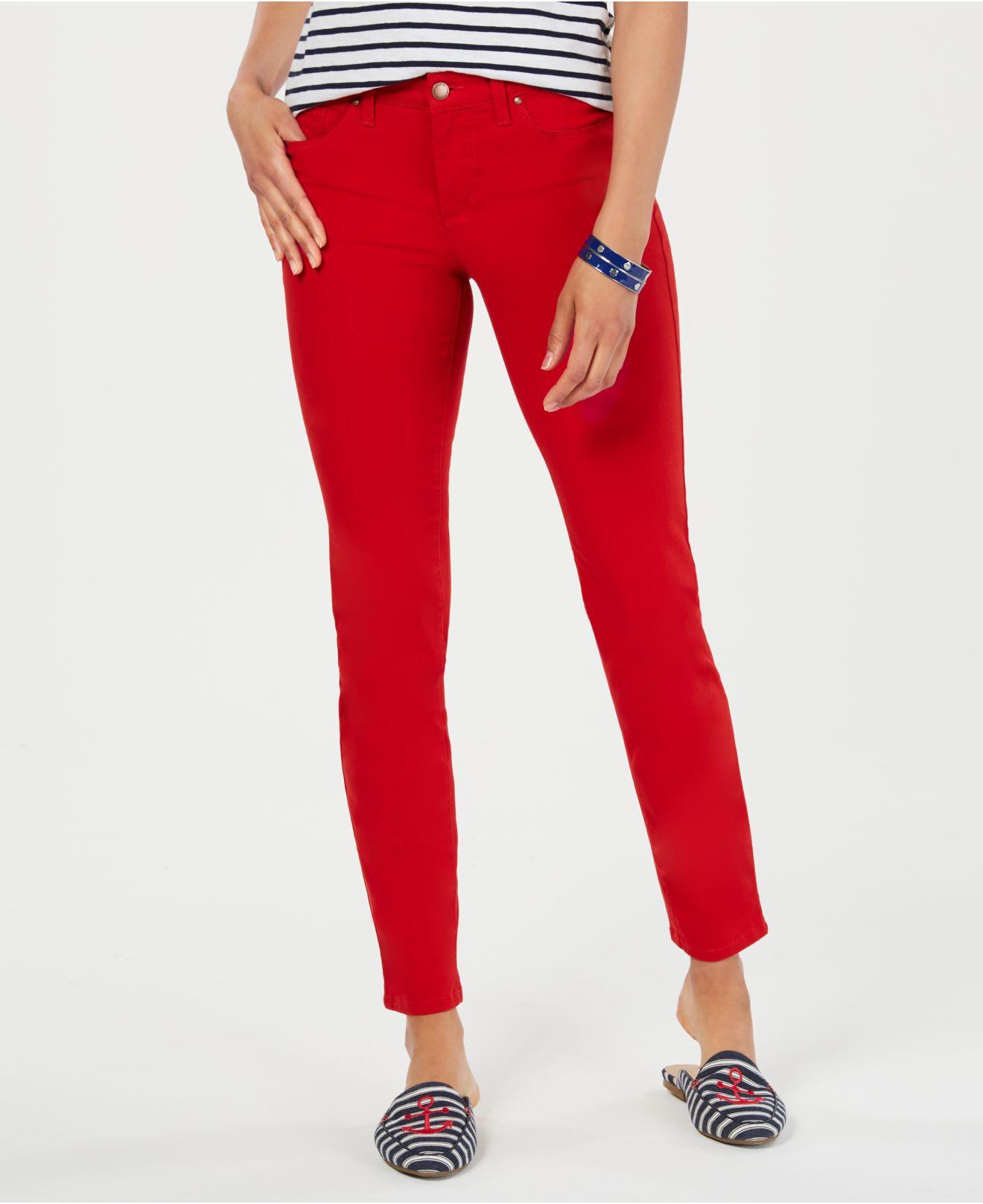 Charter Club Bristol Skinny Ankle Jeans, Created For Macy's in Red Lyst