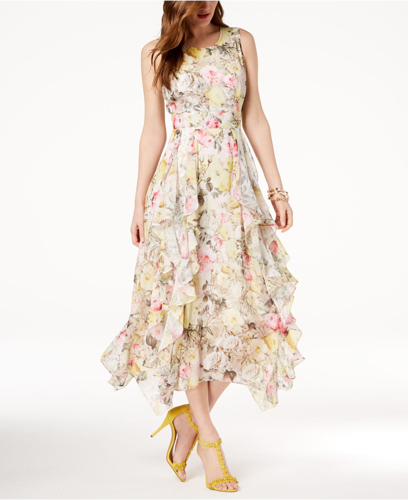 INC International Concepts I.n.c. Petite Ruffled-lace Maxi Dress, Created For Macy&#39;s - Lyst