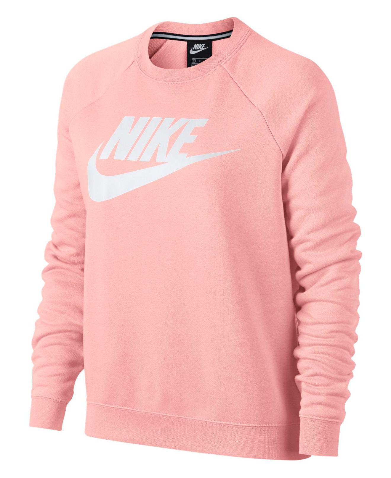 Lyst - Nike Sportswear Rally Logo Fleece Sweatshirt in Pink