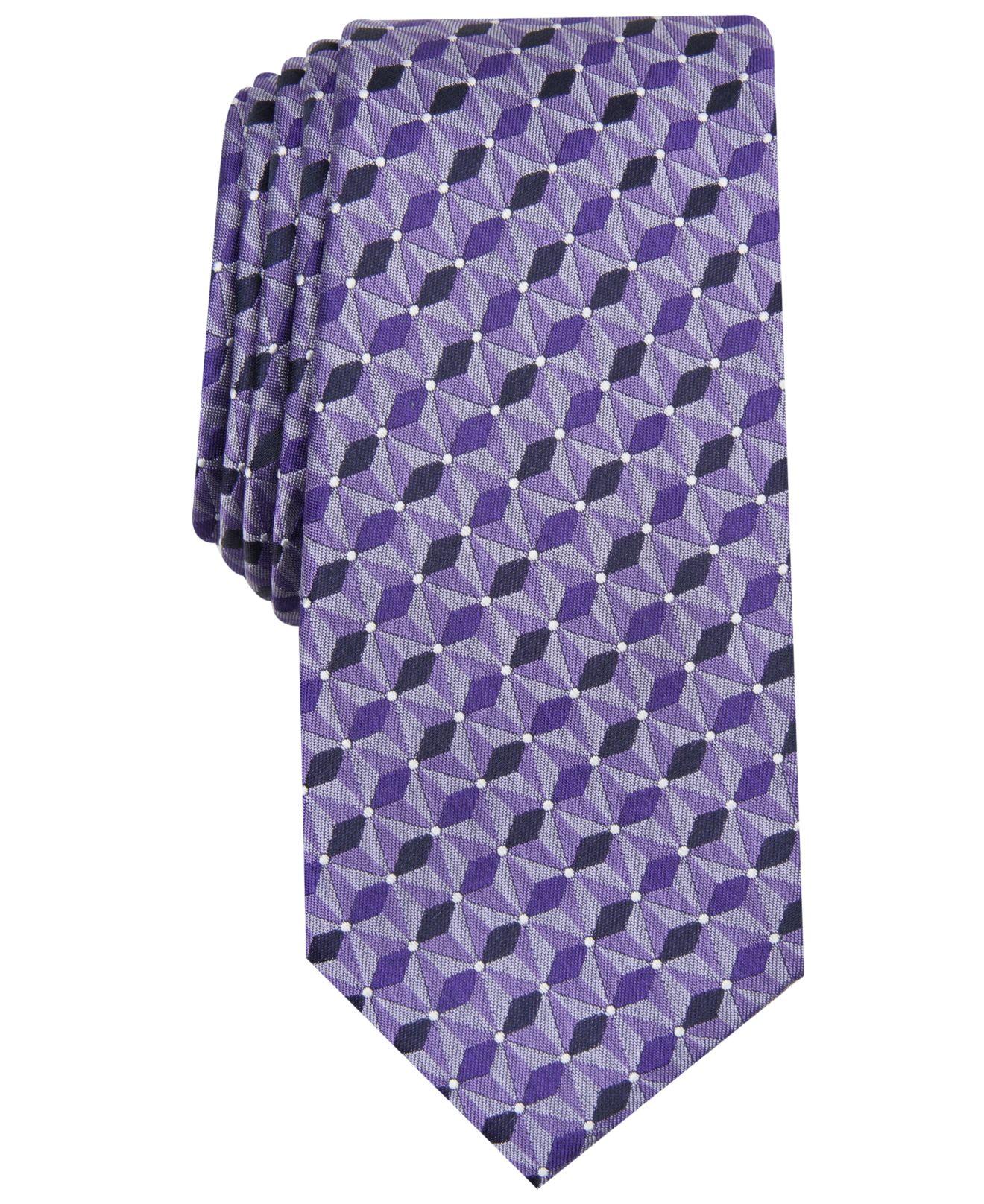 Alfani Slim Geometric Tie, Created For Macy's in Purple for Men Lyst