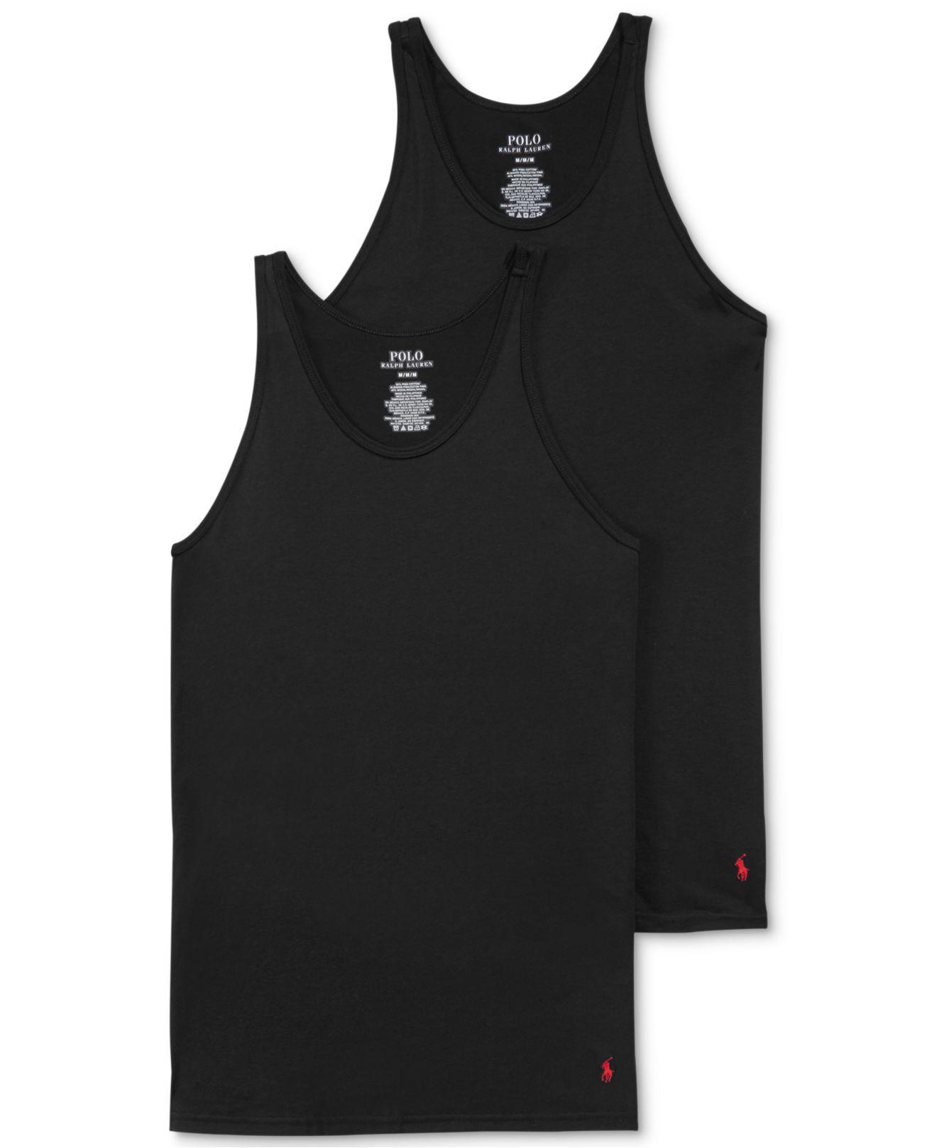 Lyst Polo Ralph Lauren 2 Pk Cotton Tank Tops In Black For Men