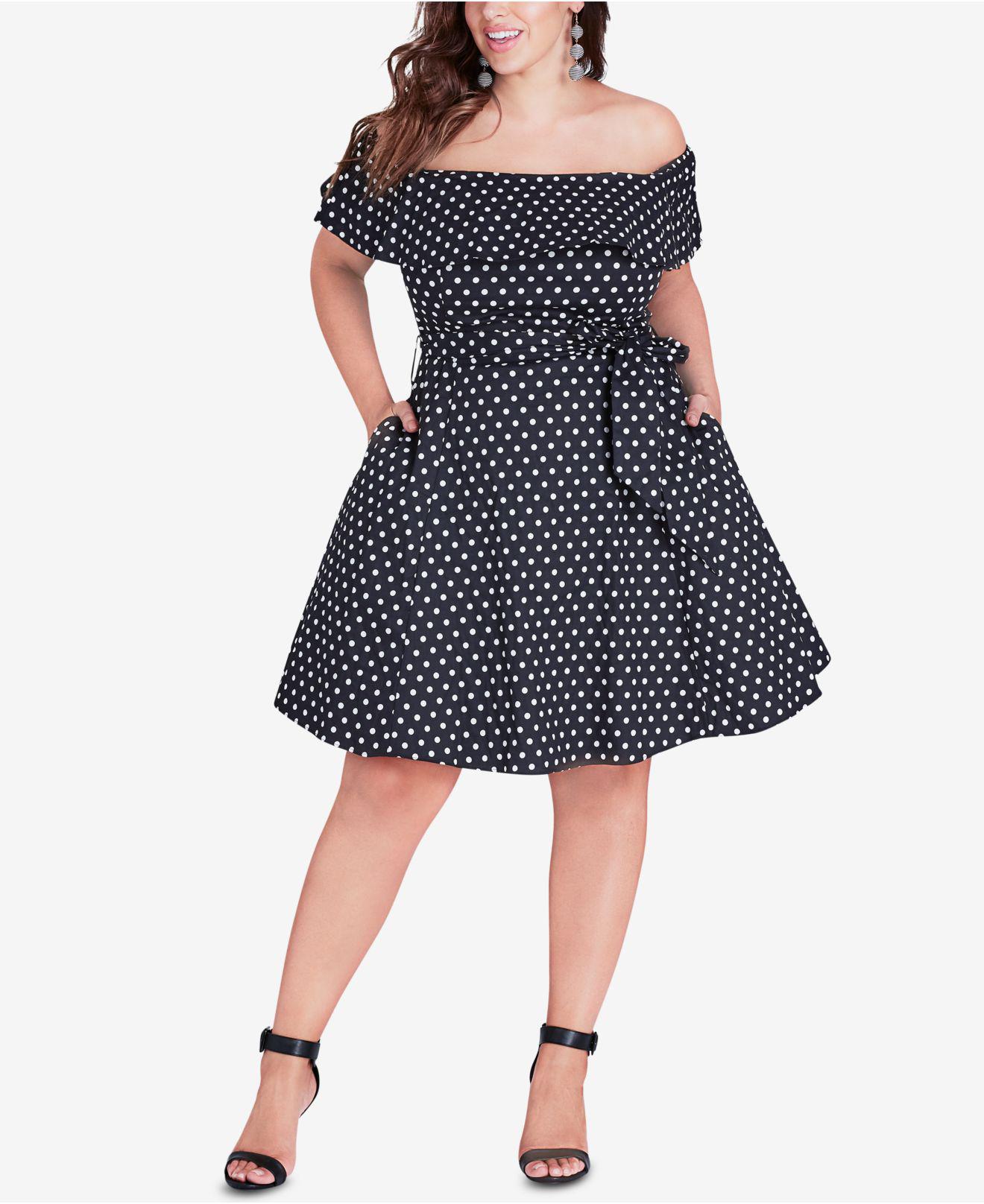 Lyst - City Chic Trendy Plus Size Sweet Off-the-shoulder ...
