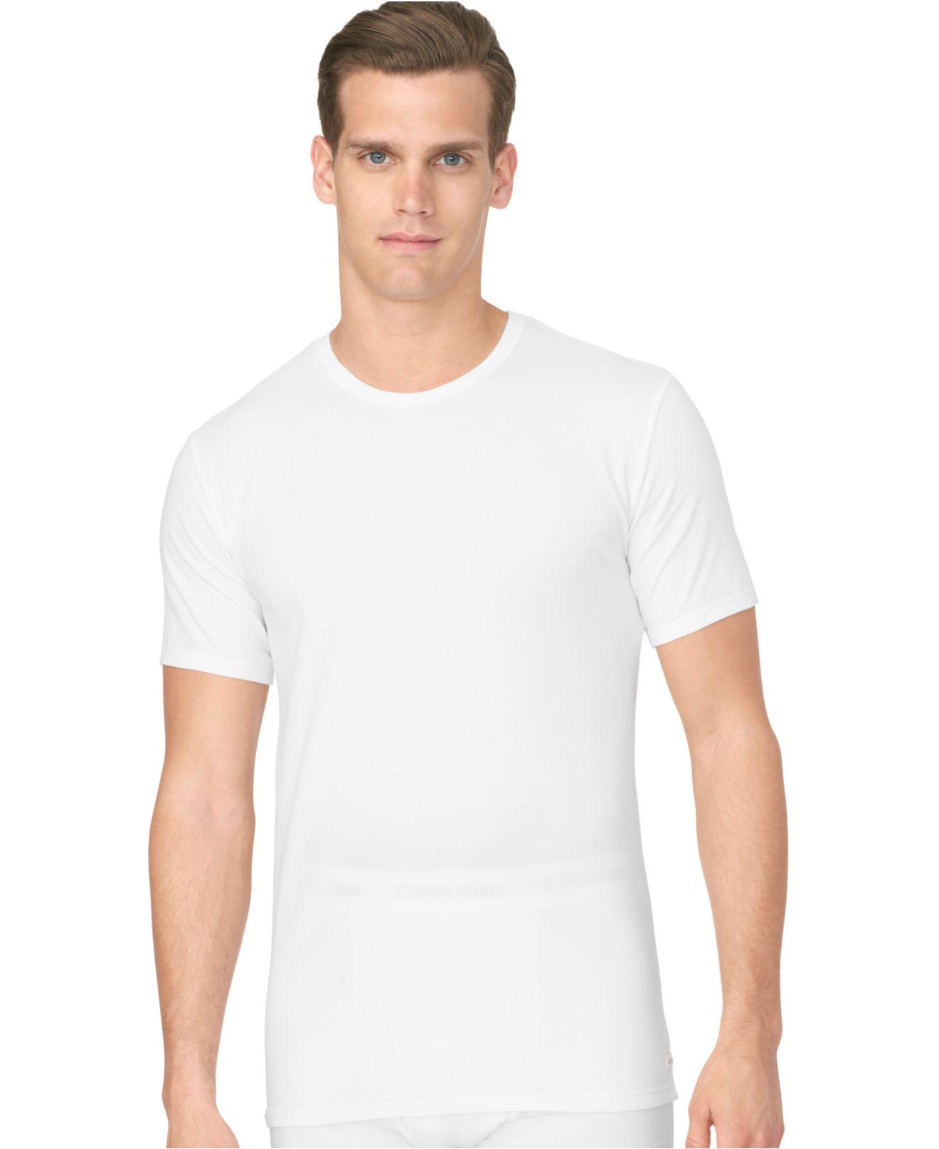 Calvin Klein Men's Cotton Stretch Crew-neck T-shirt 2-pack in White for ...