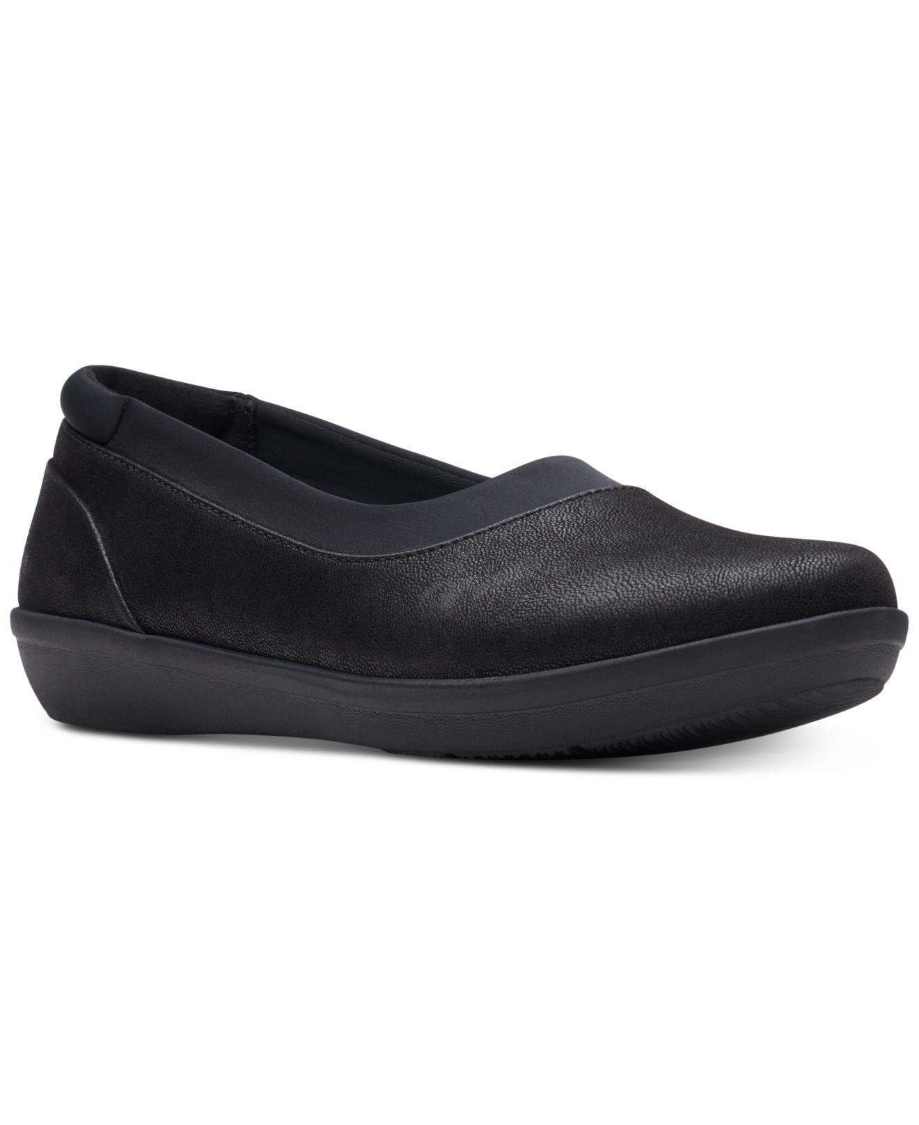 Clarks Cloudsteppers Ayla Pure Flats, Created For Macy's in Black ...