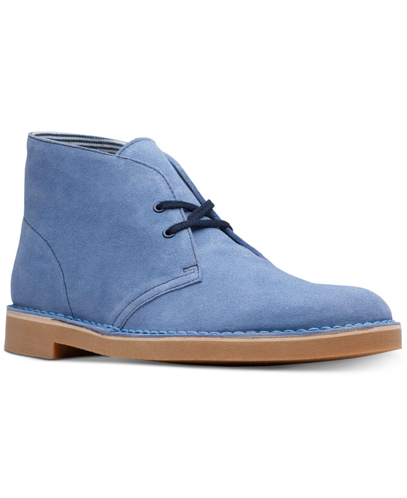 Clarks Suede Bushacre 2 Chukka Boots in Blue for Men - Lyst