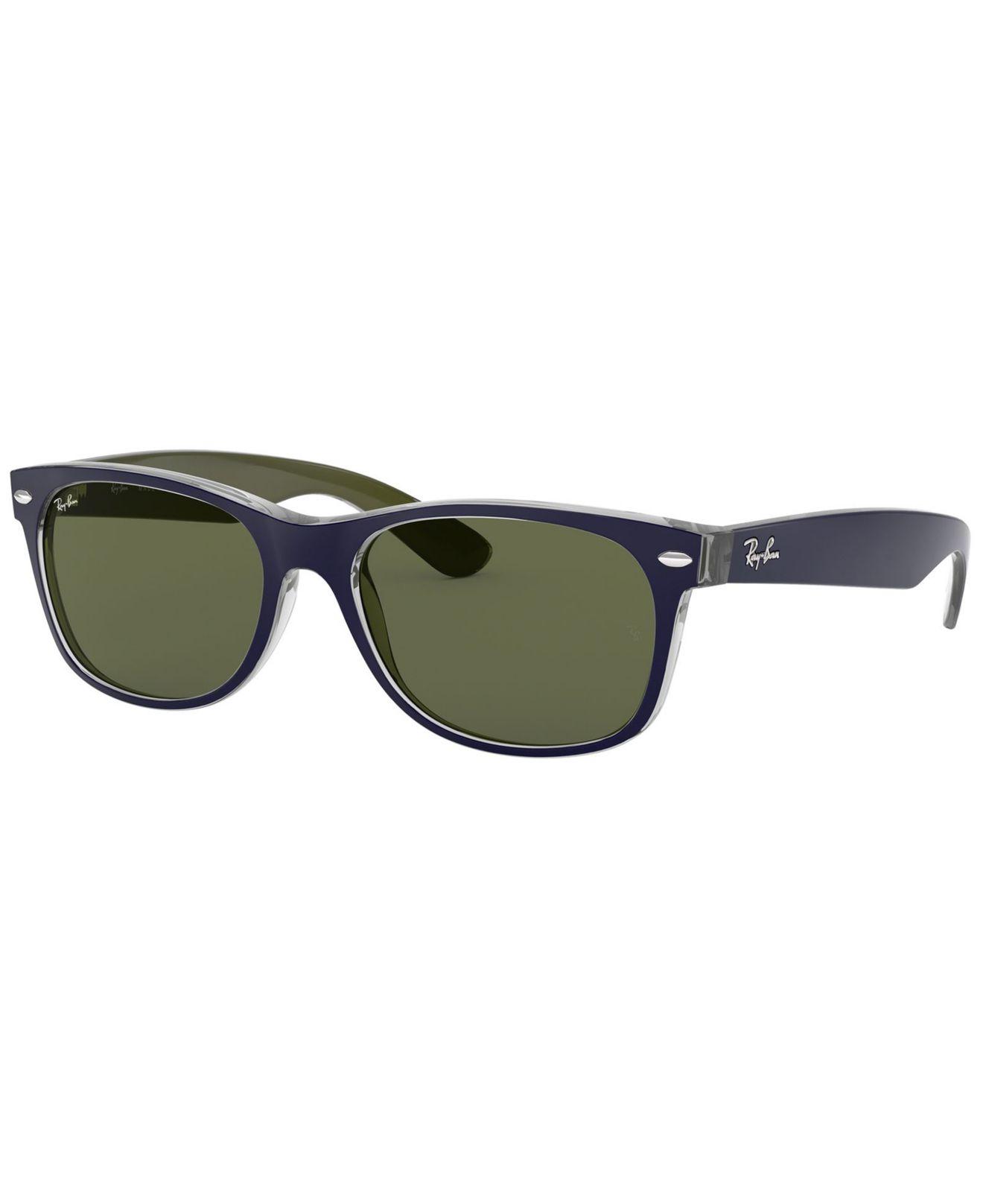 Ray-ban Sunglasses, Rb2132 55 New Wayfarer In Blue Green (blue) For Men 