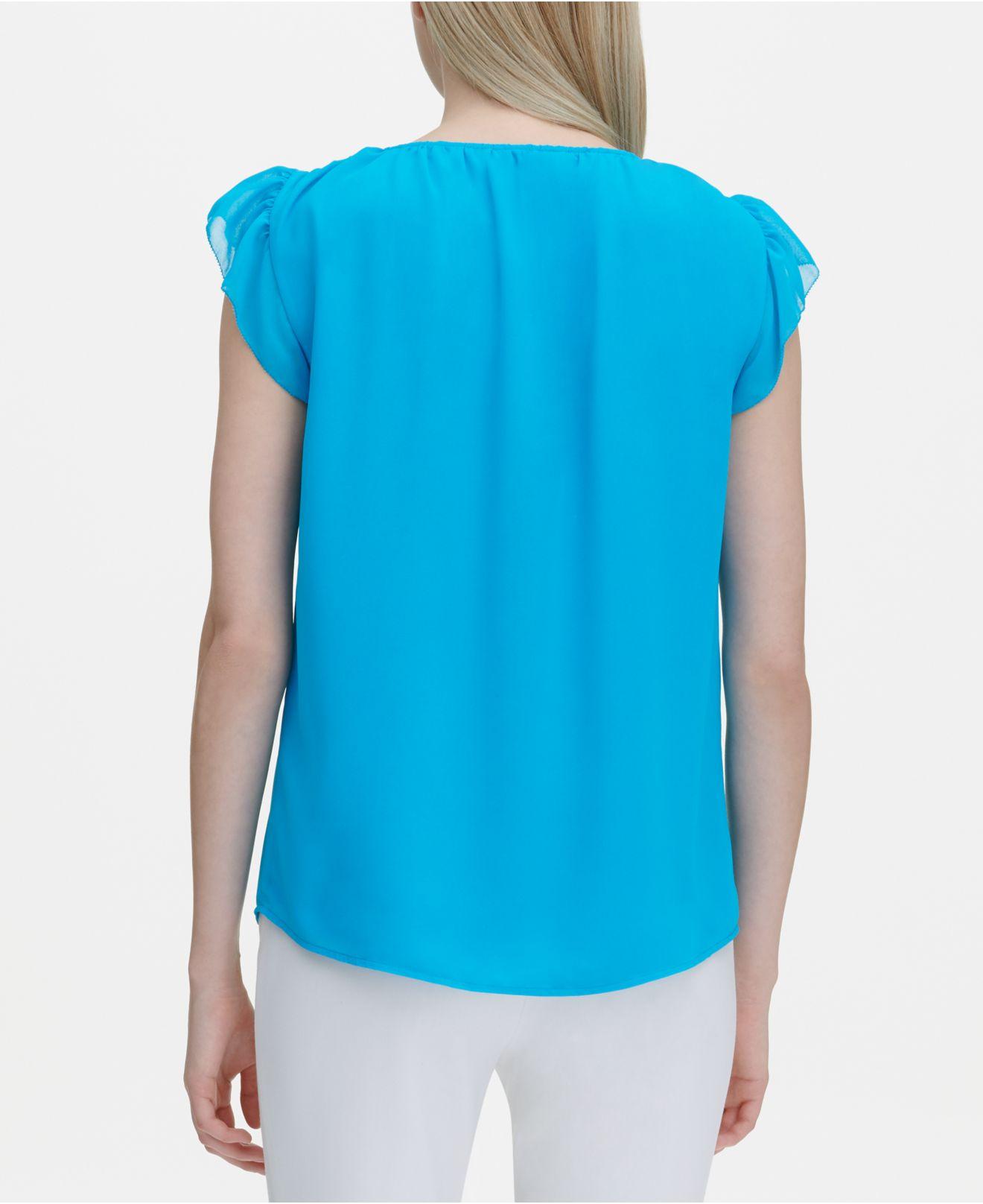 calvin klein flutter sleeve