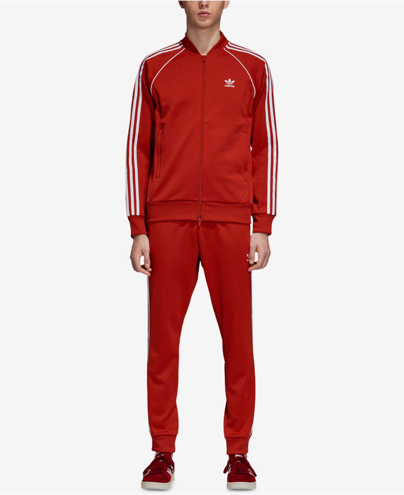 Lyst Adidas Originals Adicolor Superstar Track Jacket in Red for Men