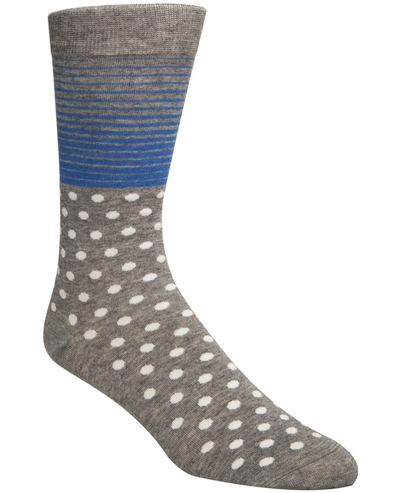 Lyst - Cole Haan Printed Crew Socks in Gray for Men