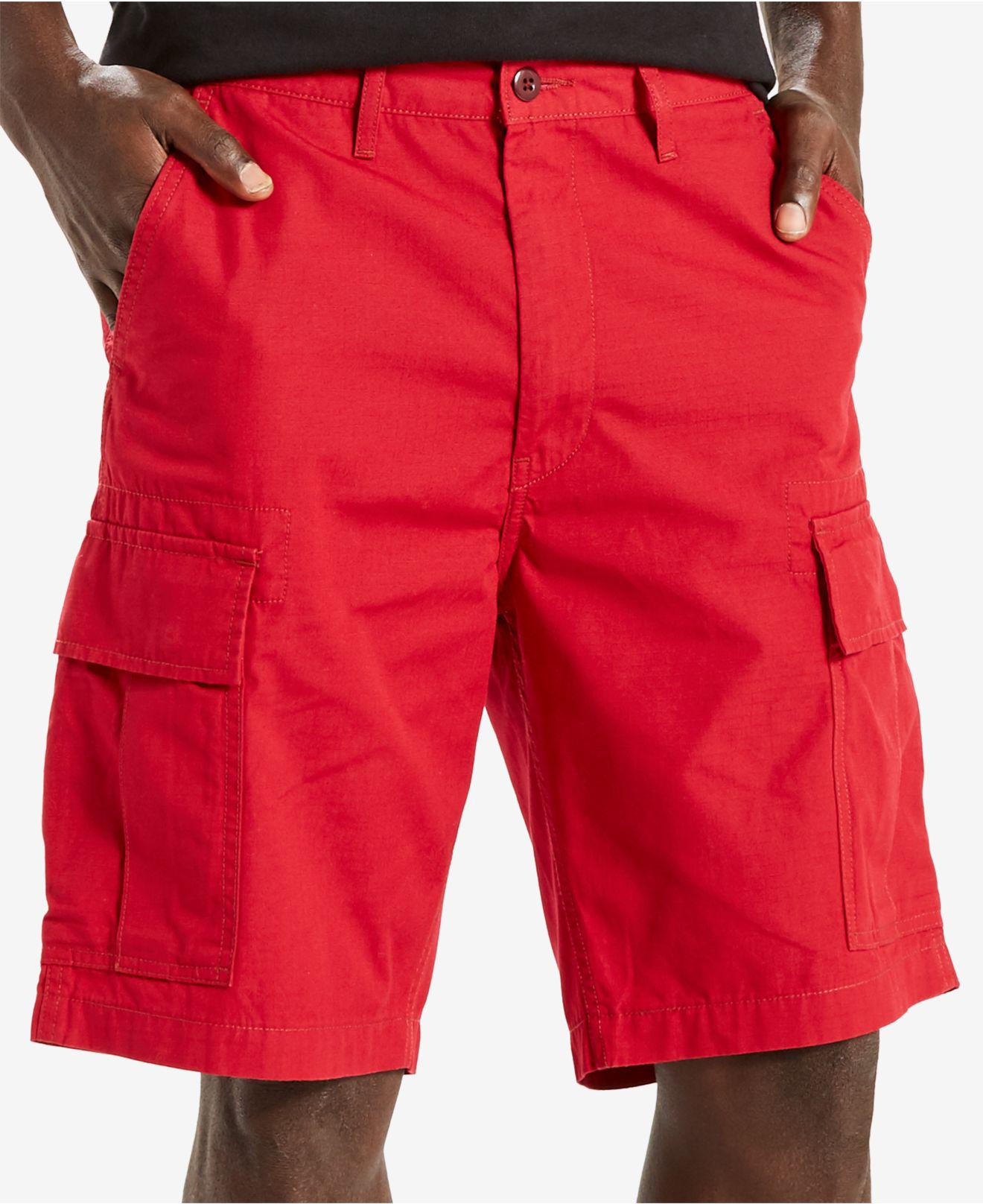 Lyst - Levi's Carrier Cargo Shorts in Red for Men