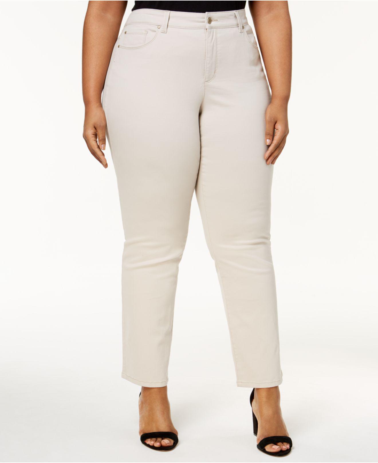 lyst charter club plus size tummy control straight leg jeans charter club plus size