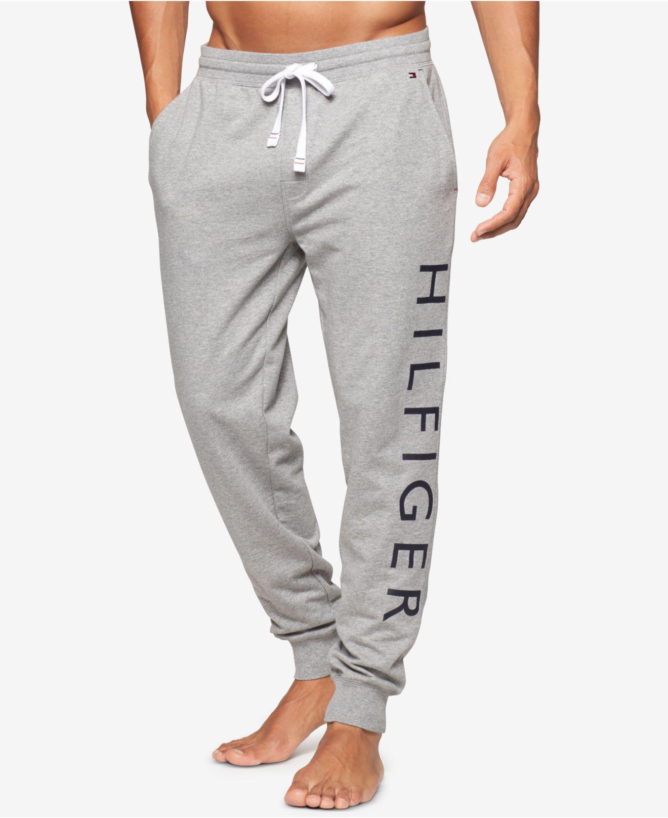 grey tommy joggers