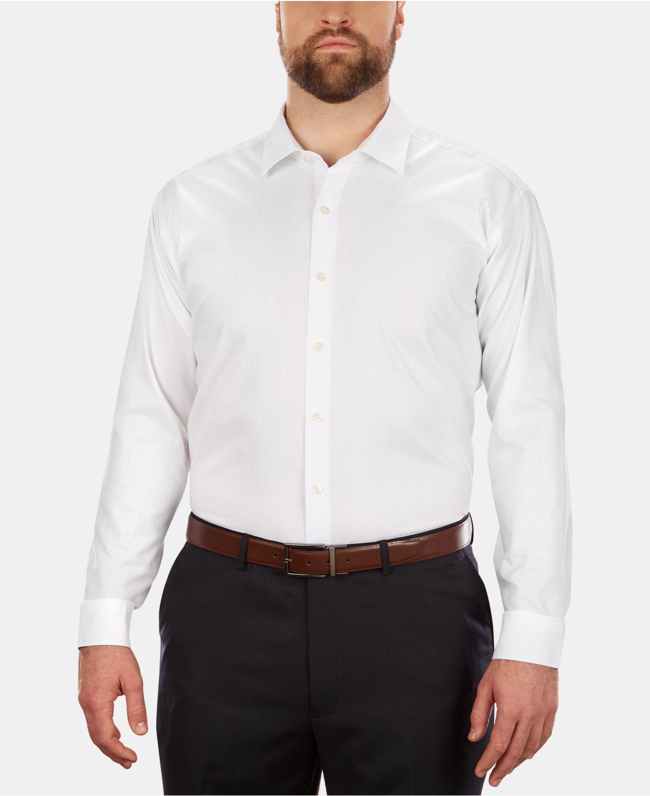 Cole Big & Tall Classic/regularfit Solid Dress Shirt in White