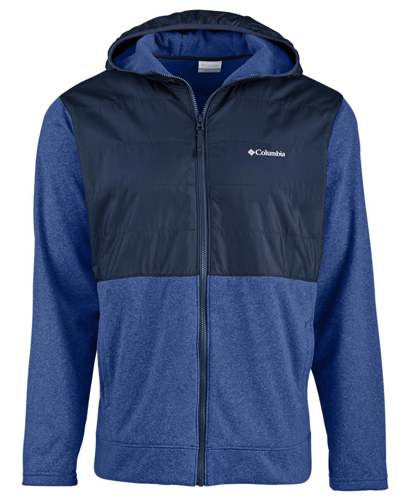 Lyst - Columbia Mens Hybrid Zip-front Hooded Jacket in Blue for Men