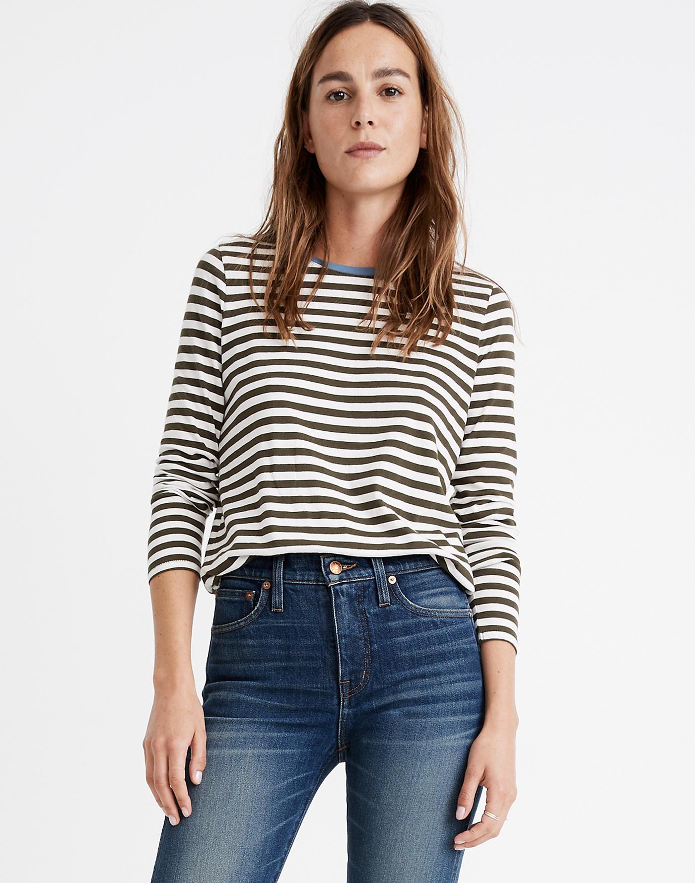 Madewell Cotton Northside Long-sleeve Vintage Ringer Tee In Driggs ...