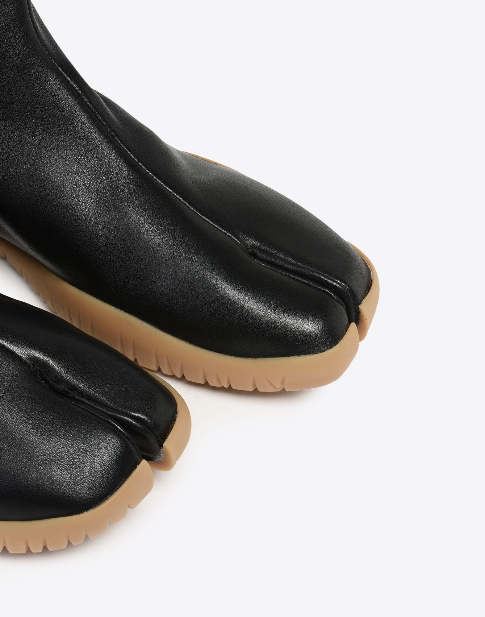painted calfskin tabi boots