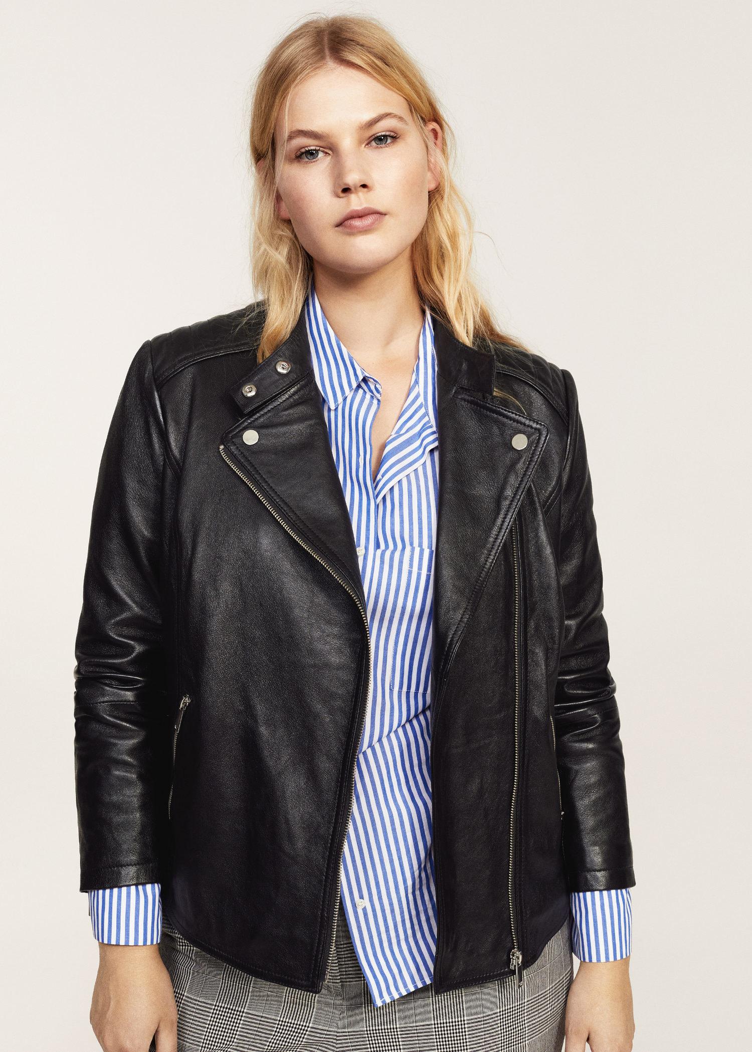 Lyst Violeta By Mango Quilted Panel Leather Jacket In Black Save 61 Violeta By Mango Women S Black Quilted Panel Leather Jacket