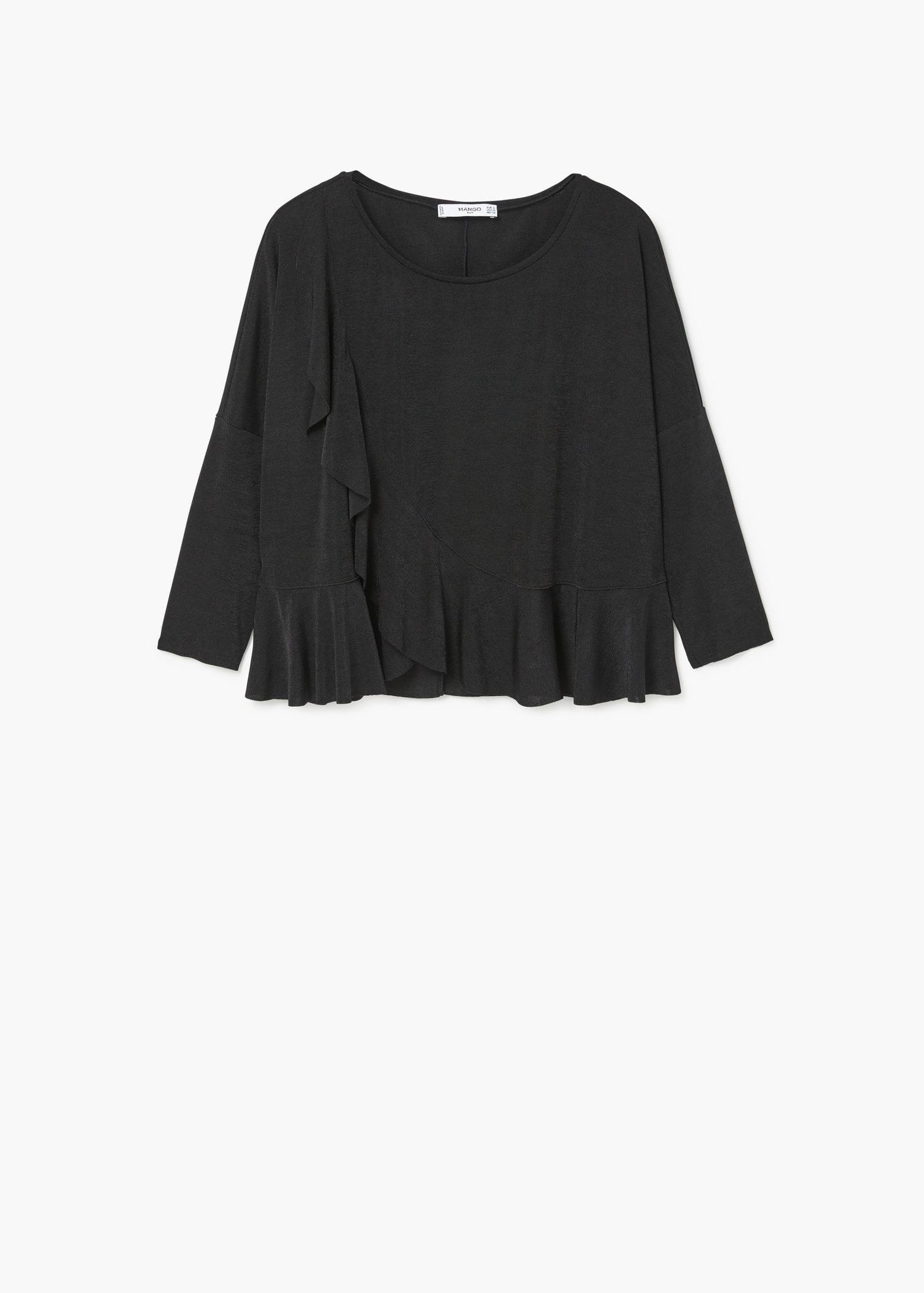 mango ruffle shirt