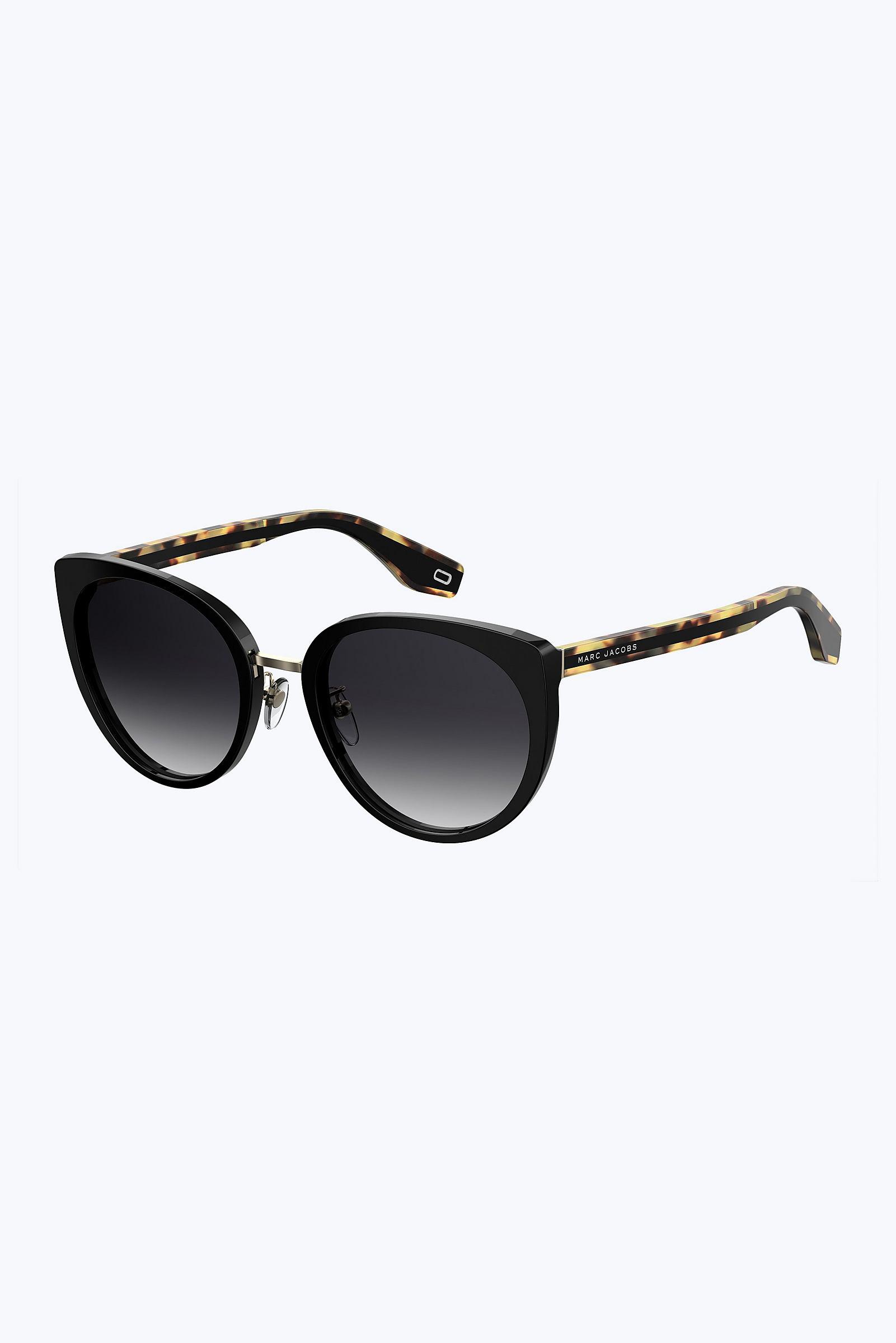 Lyst Marc Jacobs Iconic Stripes Round Sunglasses In Black