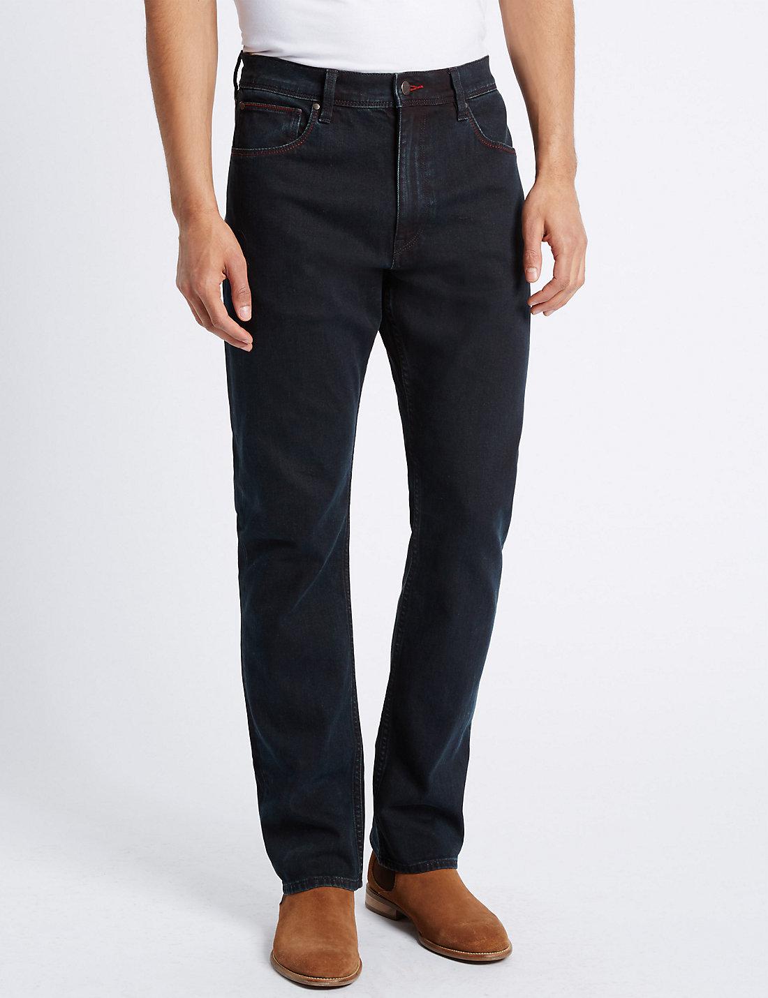 Lyst - Marks & Spencer Regular Fit Stretch Jeans in Blue for Men