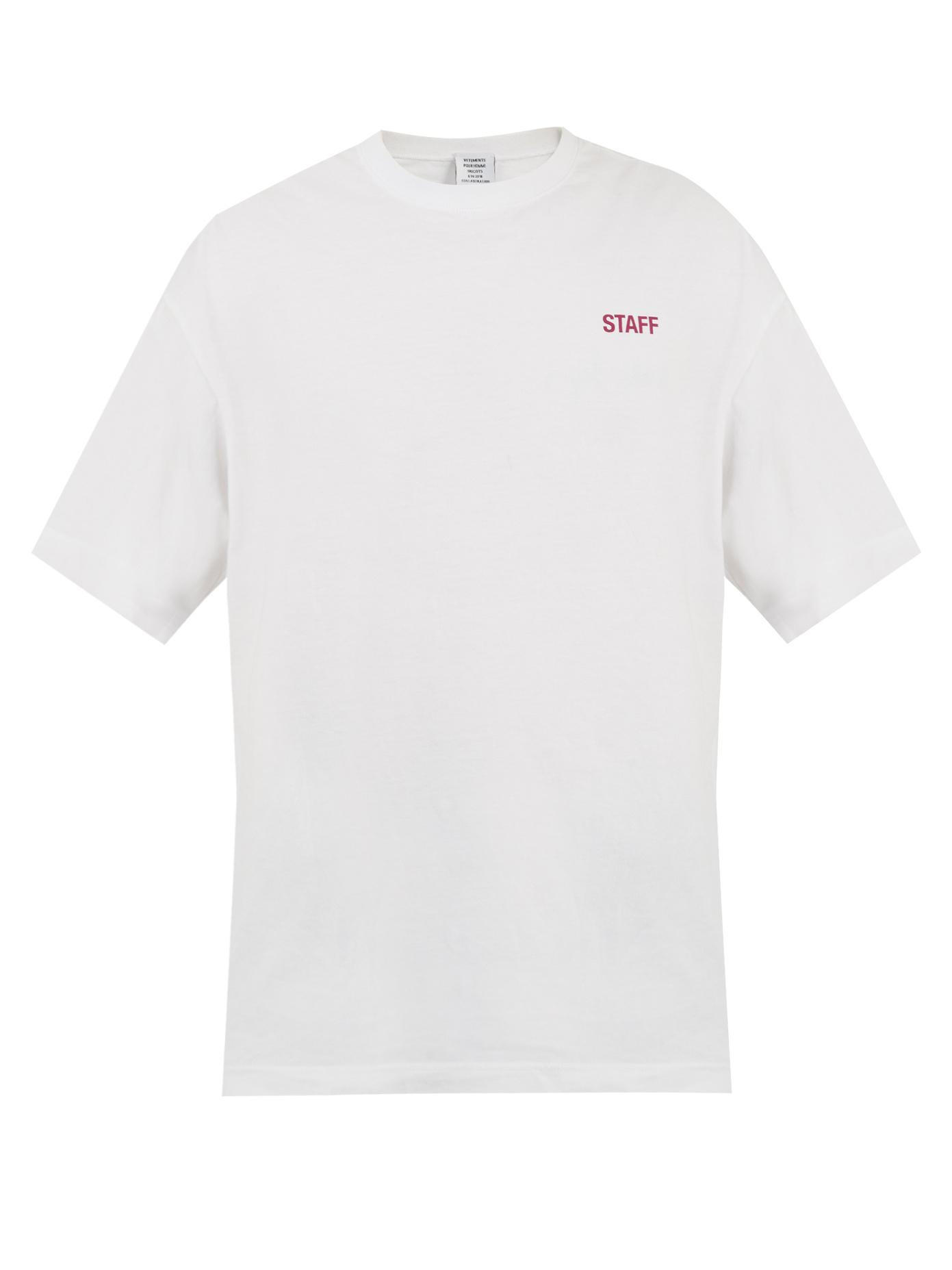 vetements t shirt staff