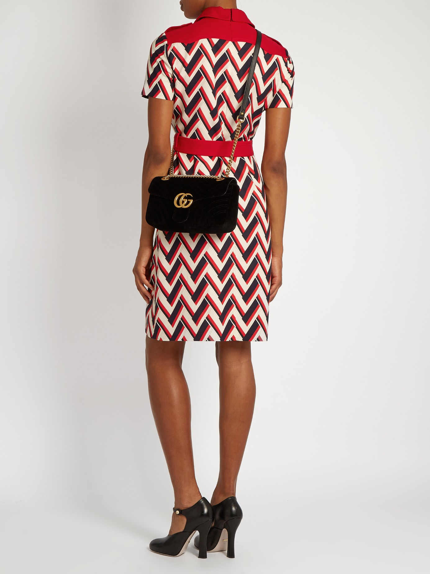 Gucci Gg Marmont Black Velvet Bag