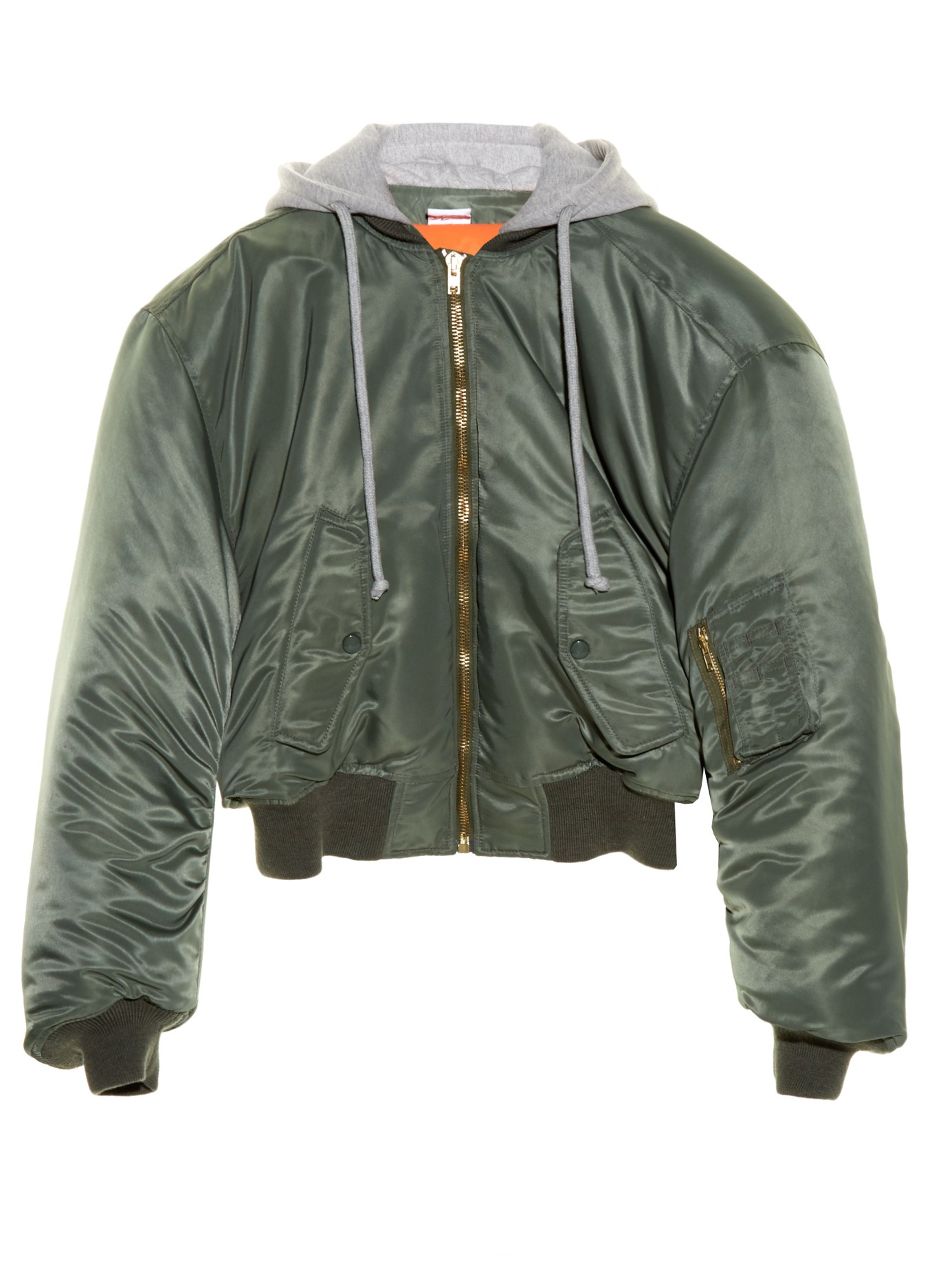 Vetements Mini Hooded Nylon Bomber Jacket in Multicolour (KHAKI) Lyst