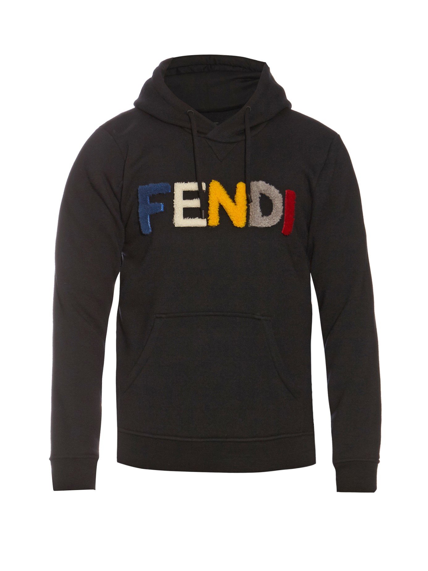 Lyst - Fendi Detachable-logo Hooded Sweatshirt in Black for Men