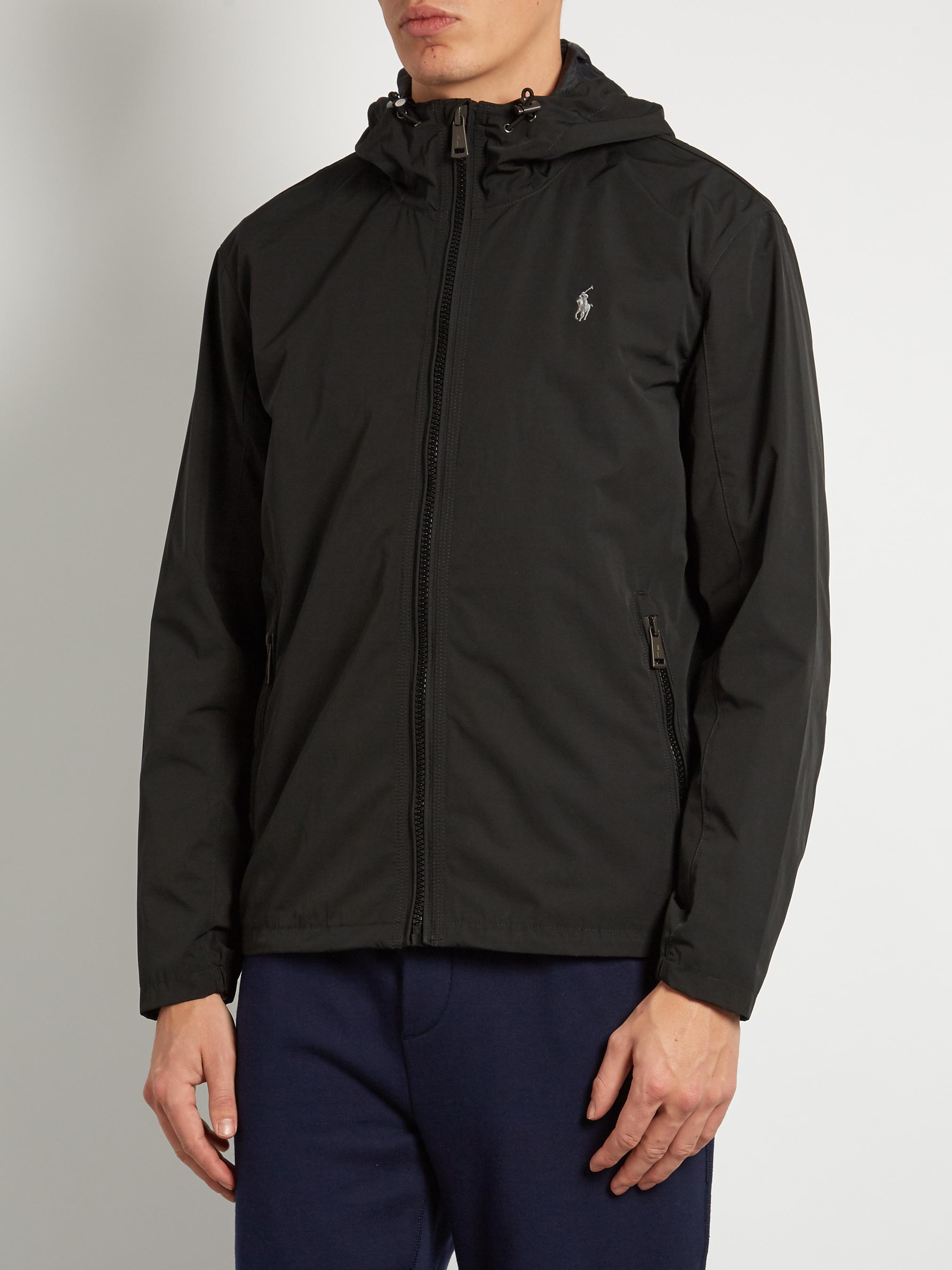 Lyst - Polo Ralph Lauren Water-resistant Nylon Hooded Jacket in Black