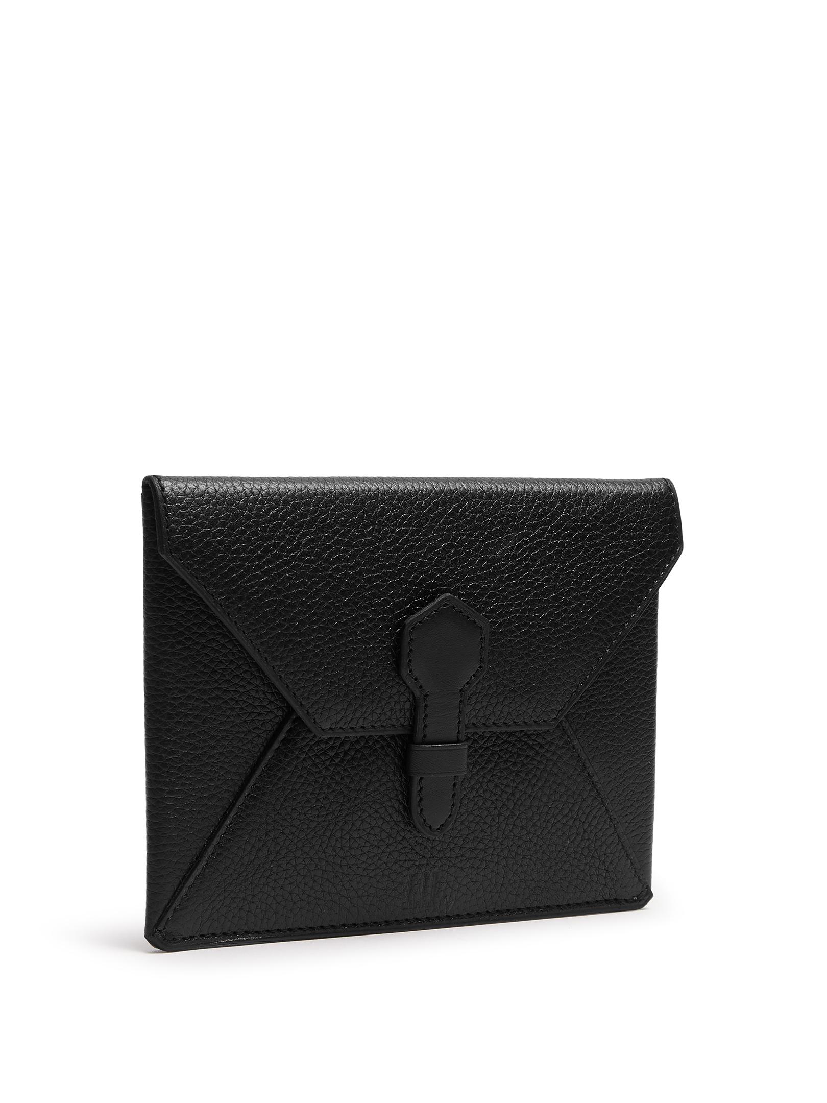 Lyst Dunhill Boston Leather Envelope Passport Holder in Black for Men