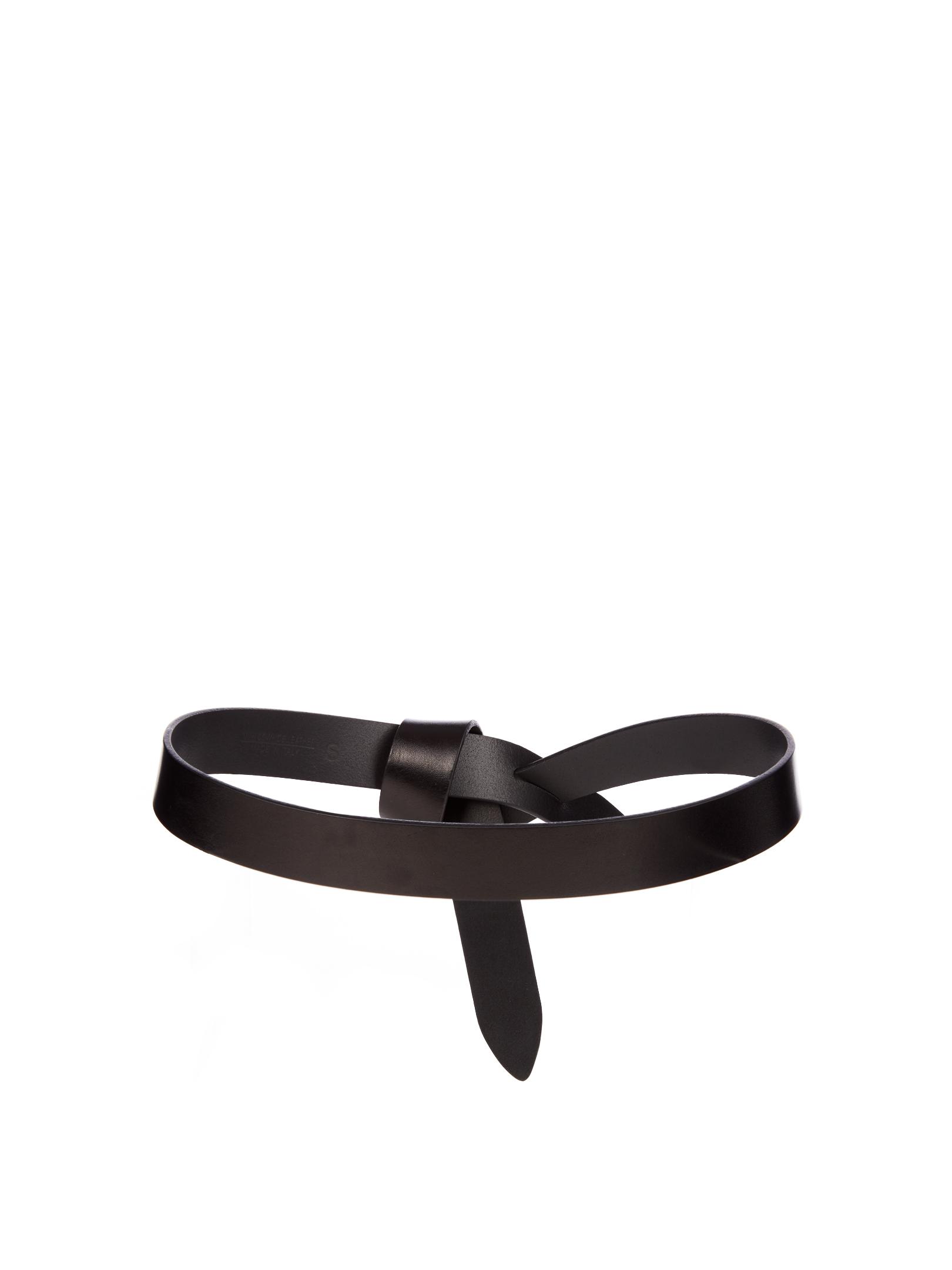 Étoile Isabel Marant Lecce Leather Knot Waist Belt in Black - Lyst