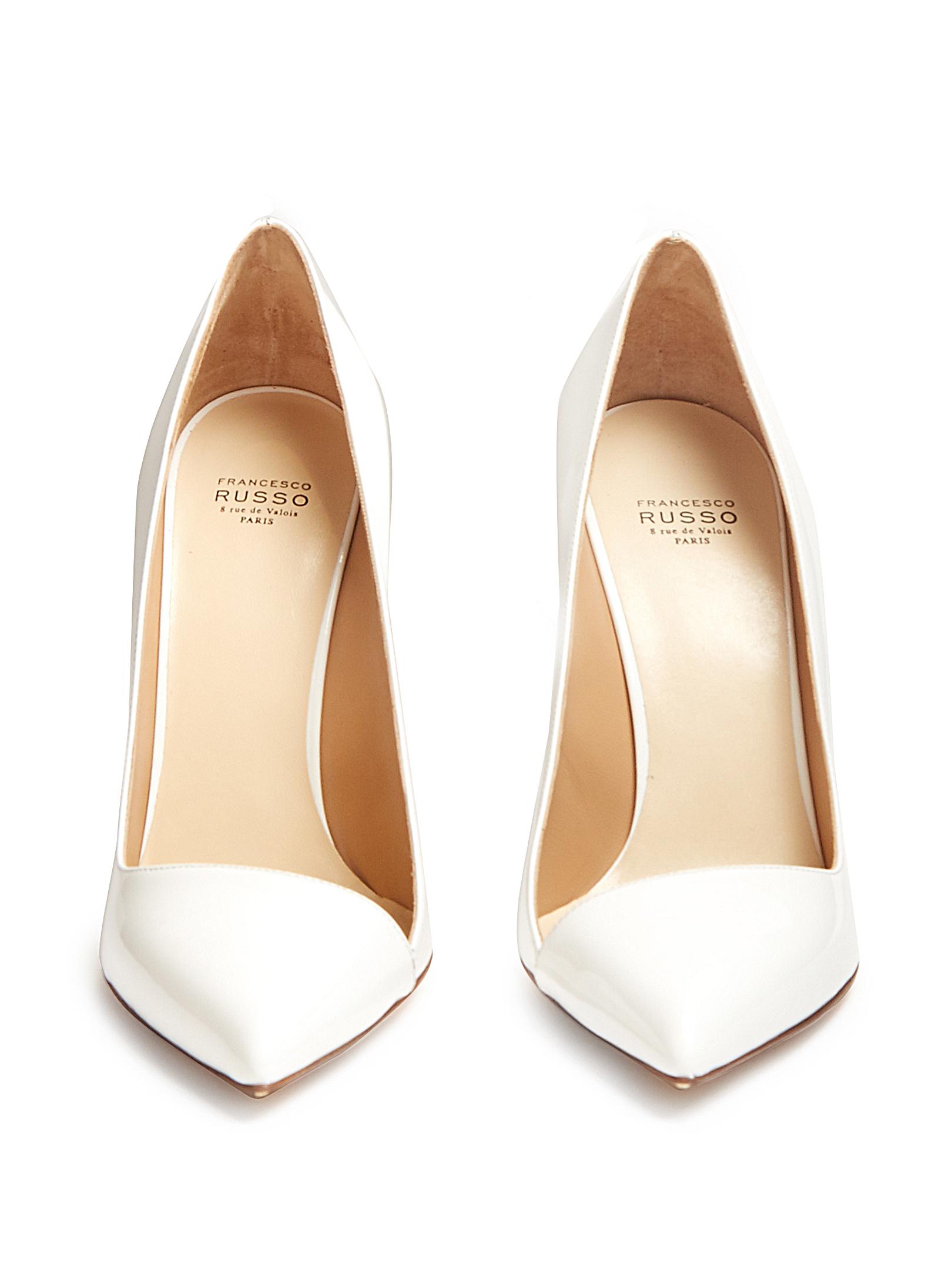francesco russo white pumps