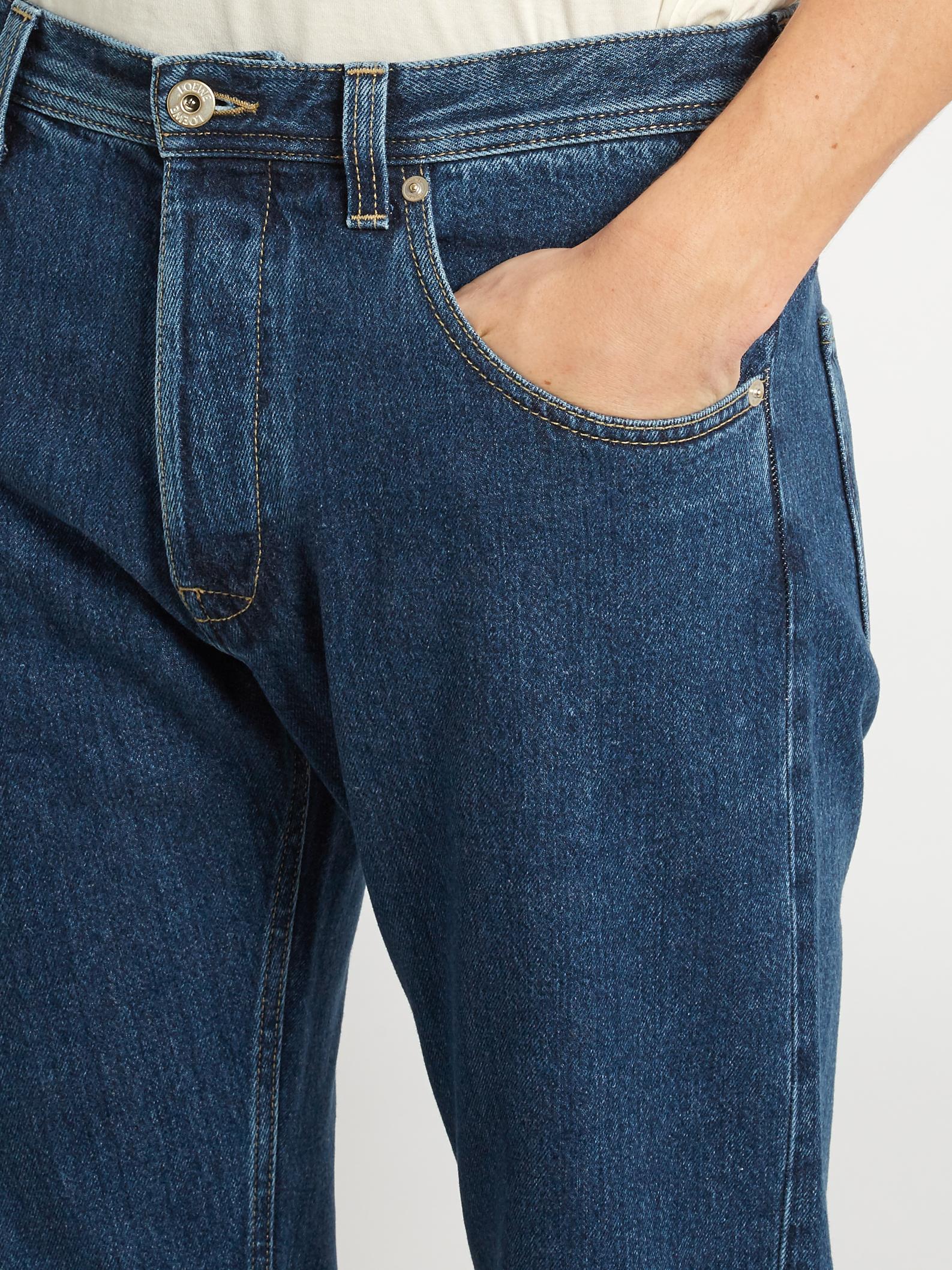 Lyst - Loewe Printed-cuff Straight-leg Jeans in Blue for Men